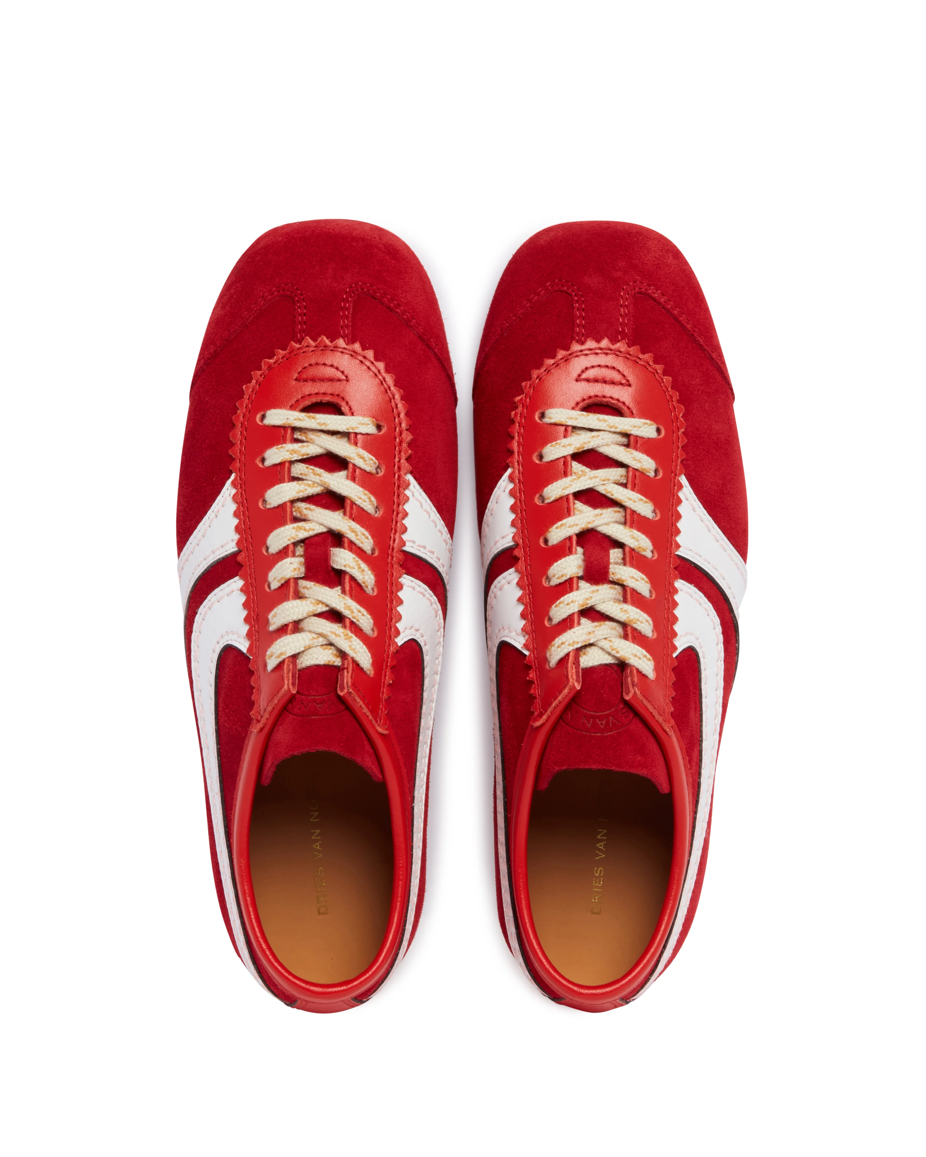Sneakers In Suede Rosse - Image 3