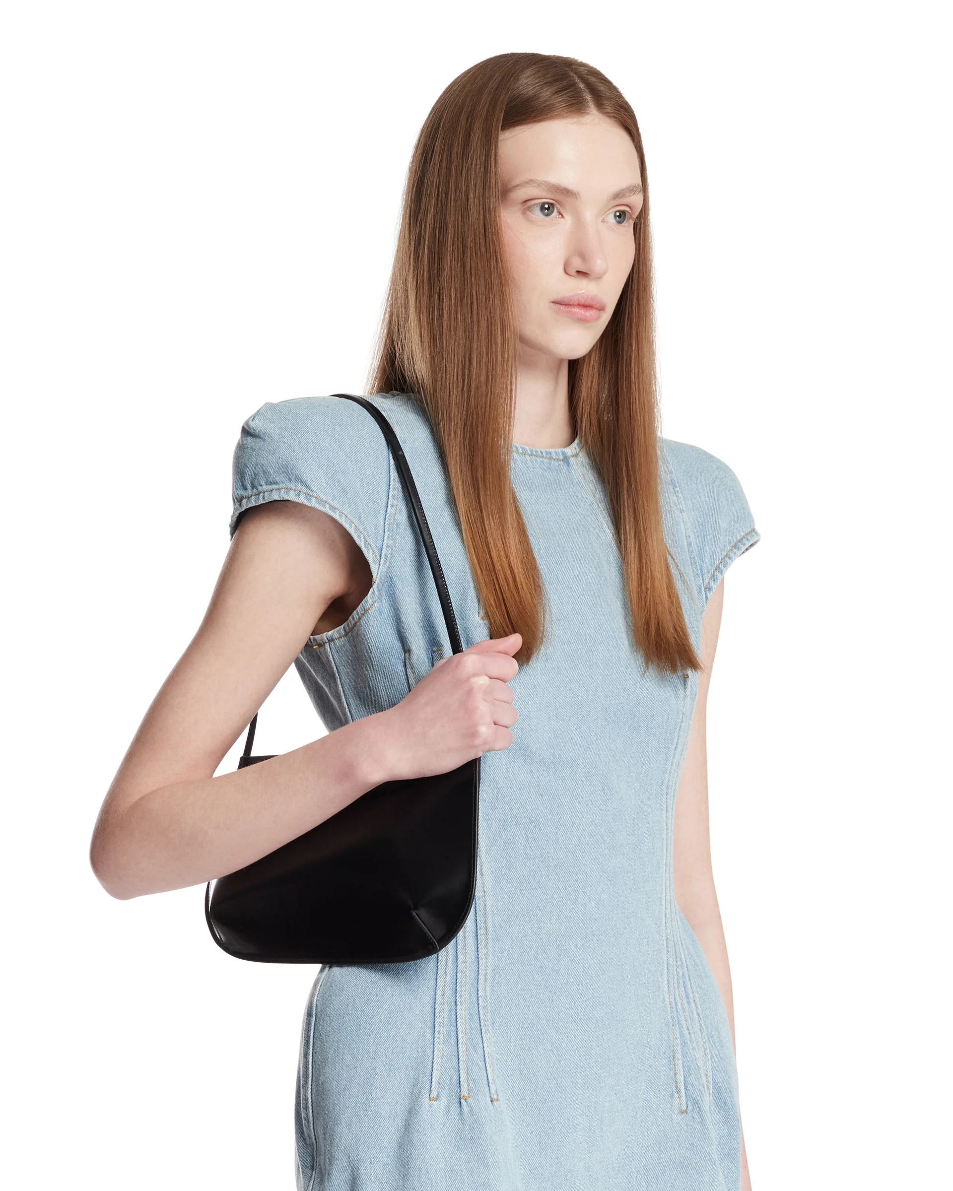 Borsa A Tracolla Loge In Pelle Nera - Image 3