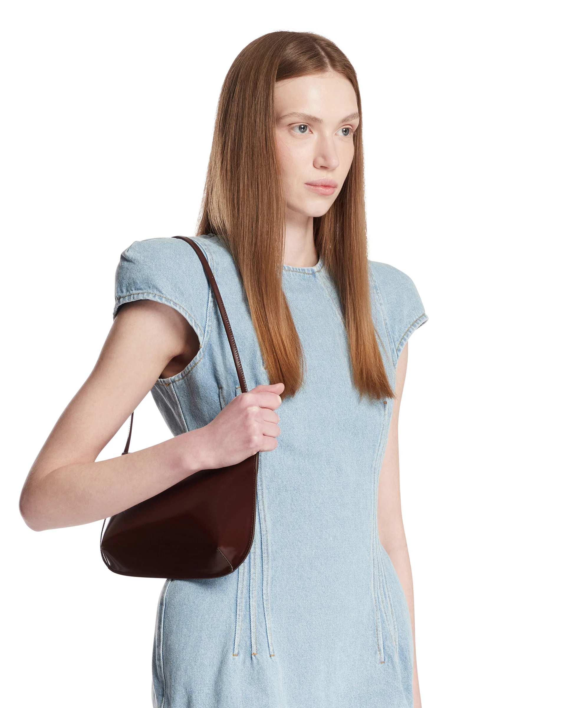 Borsa A Tracolla Loge In Pelle Marrone - Image 3