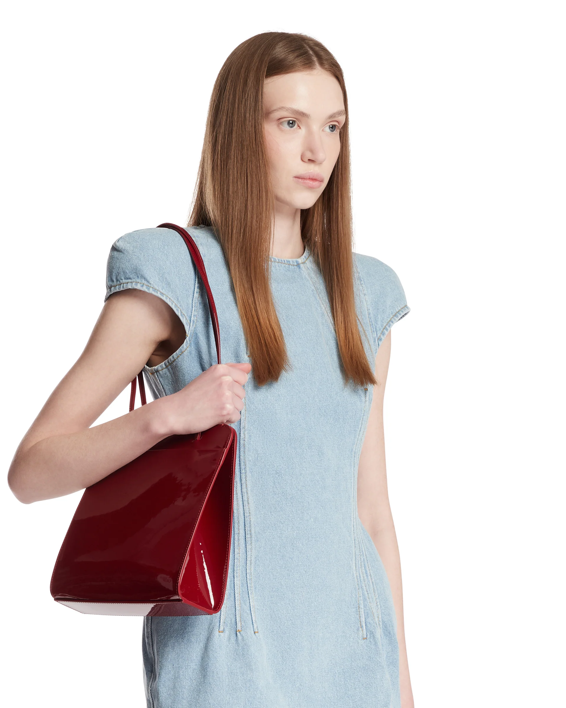 Borsa Lisse In Pelle Rossa - Image 3