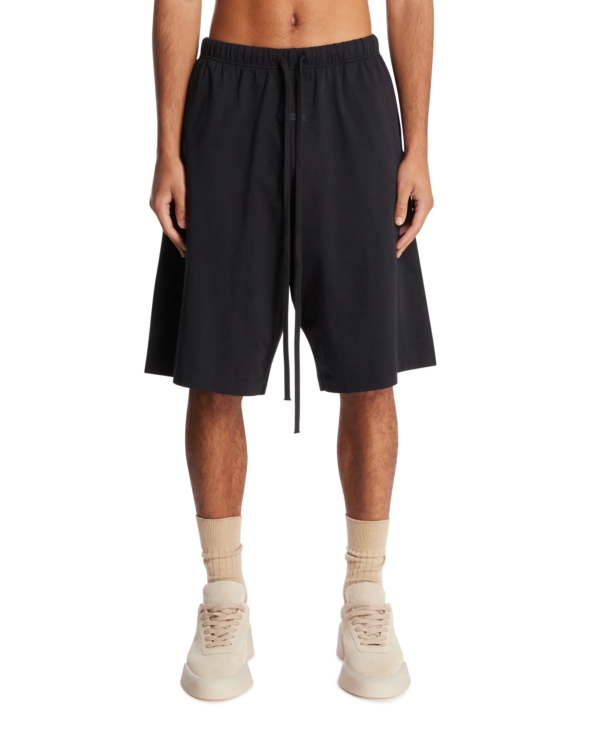 Pantaloncini Relaxed In Cotone Neri
