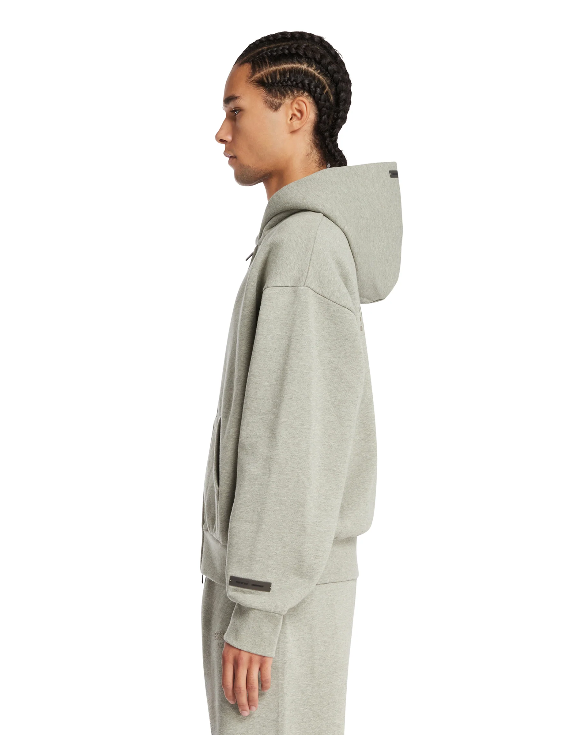 Felpa Classica Con Zip Grigia - Image 4