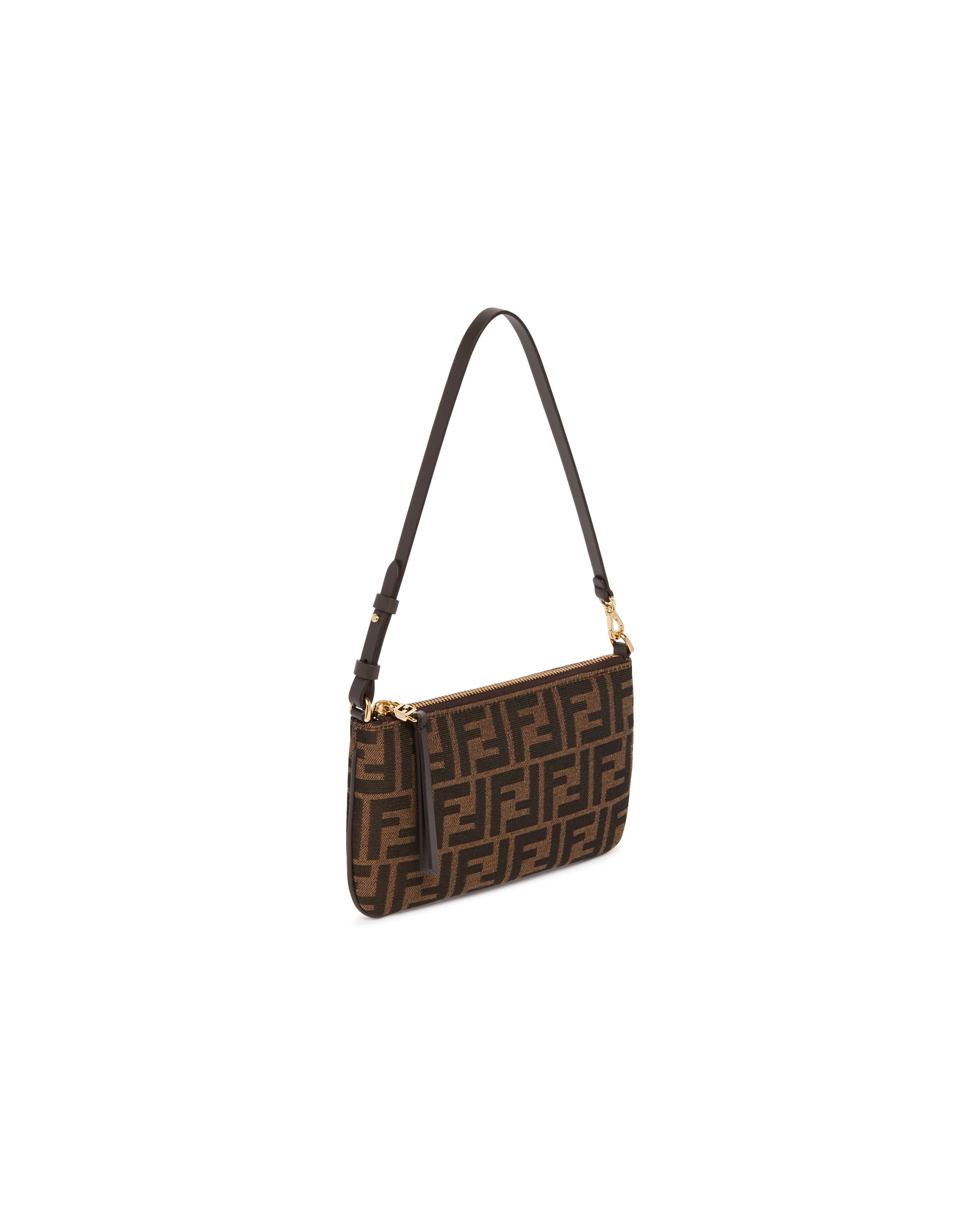 Borsa Flat Pouch Baguette Marrone - Image 5
