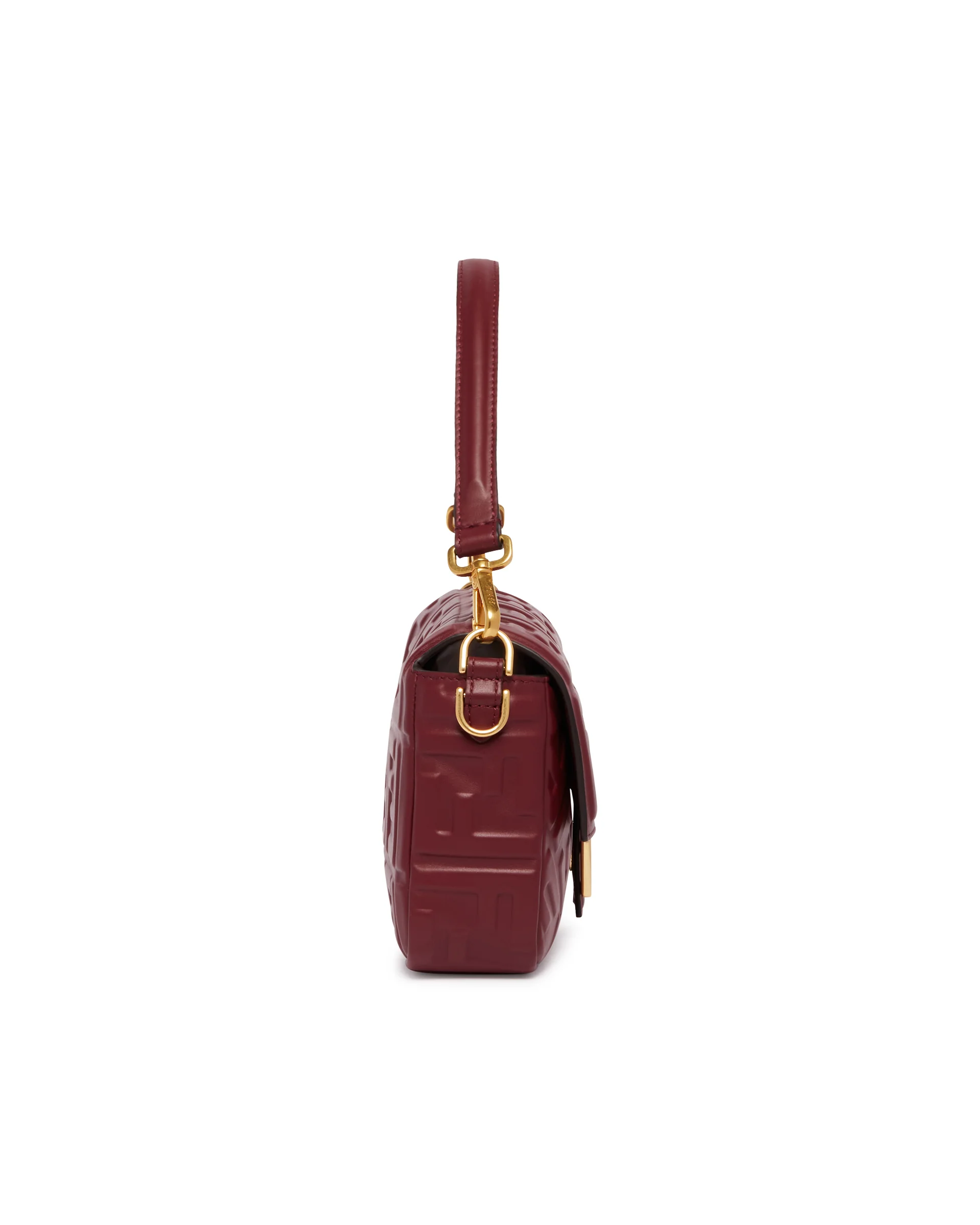 Borsa Baguette In Pelle Burgundy - Image 7