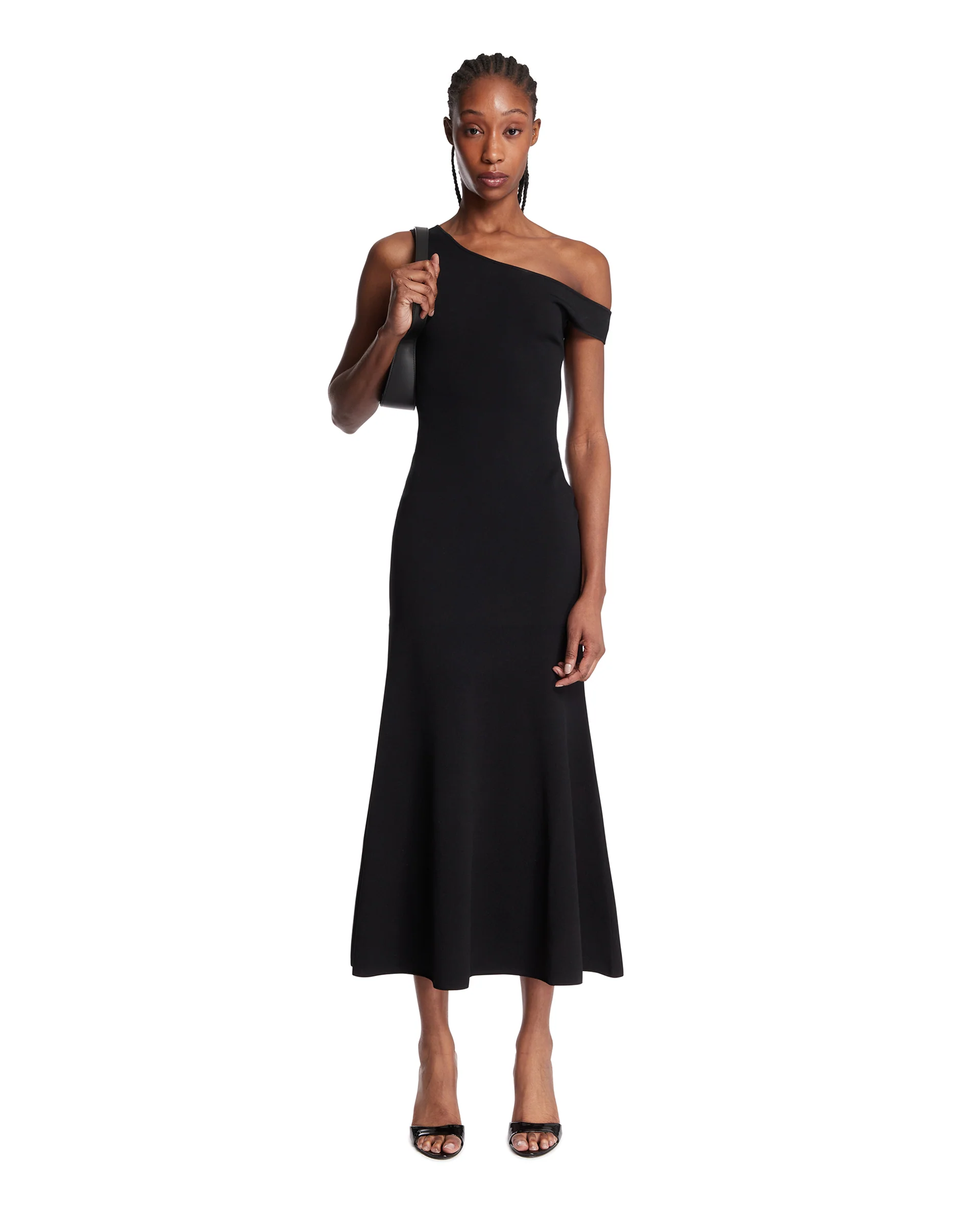 Abito Off-Shoulder Midi Nero - Image 3