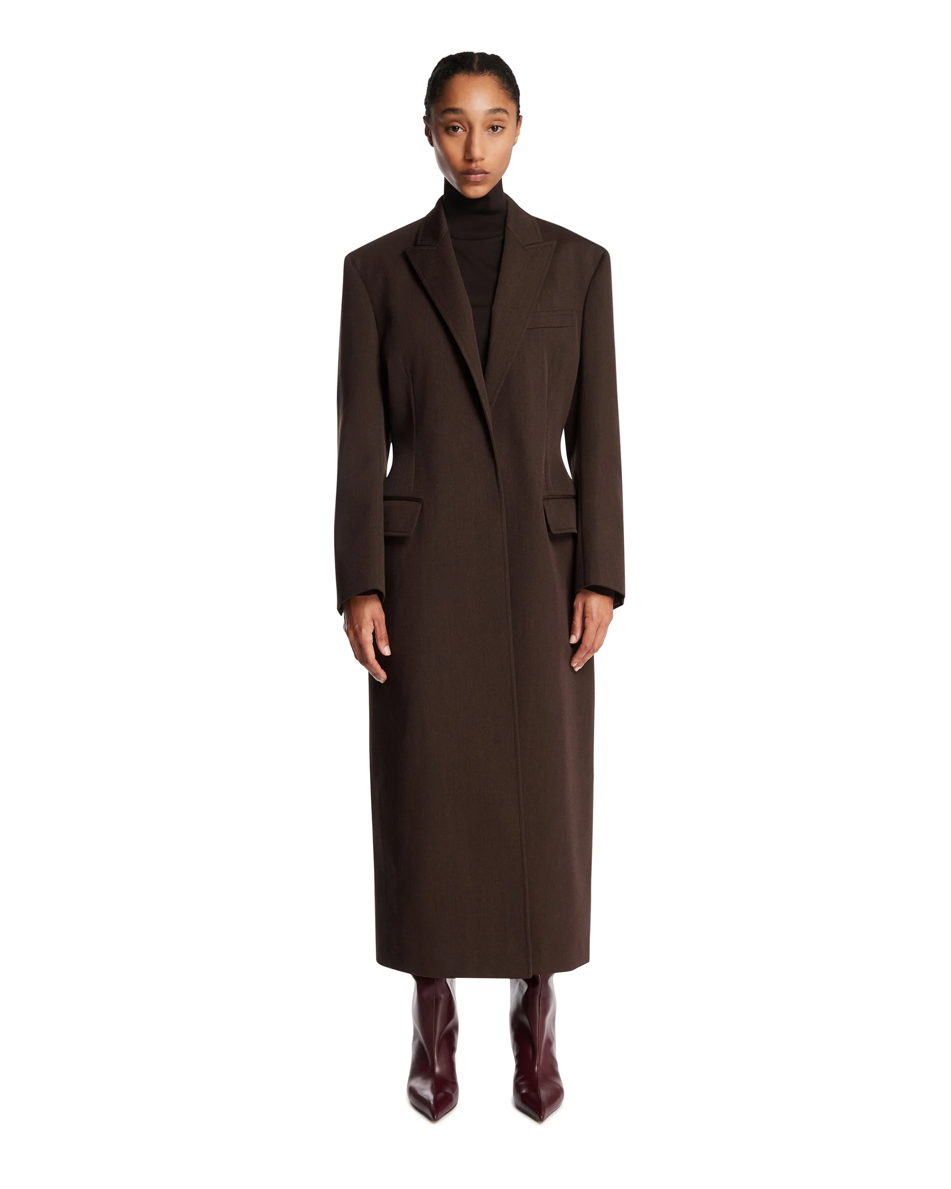 Cappotto Anouk In Lana Marrone
