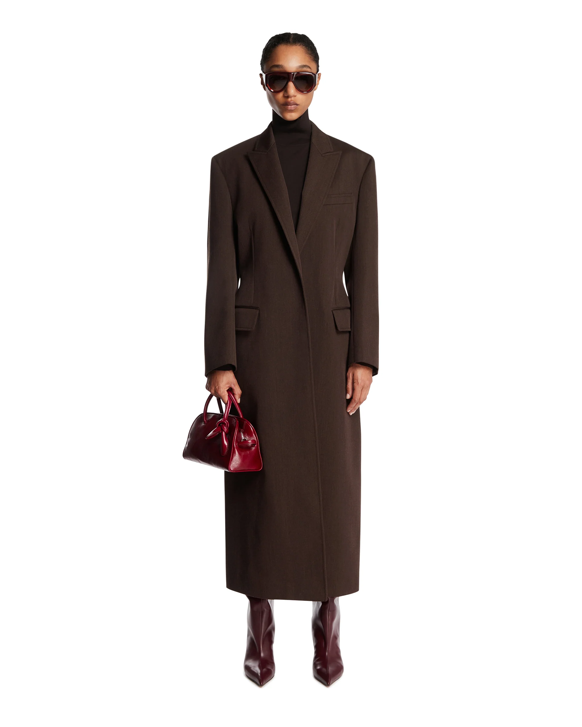 Cappotto Anouk In Lana Marrone - Image 3