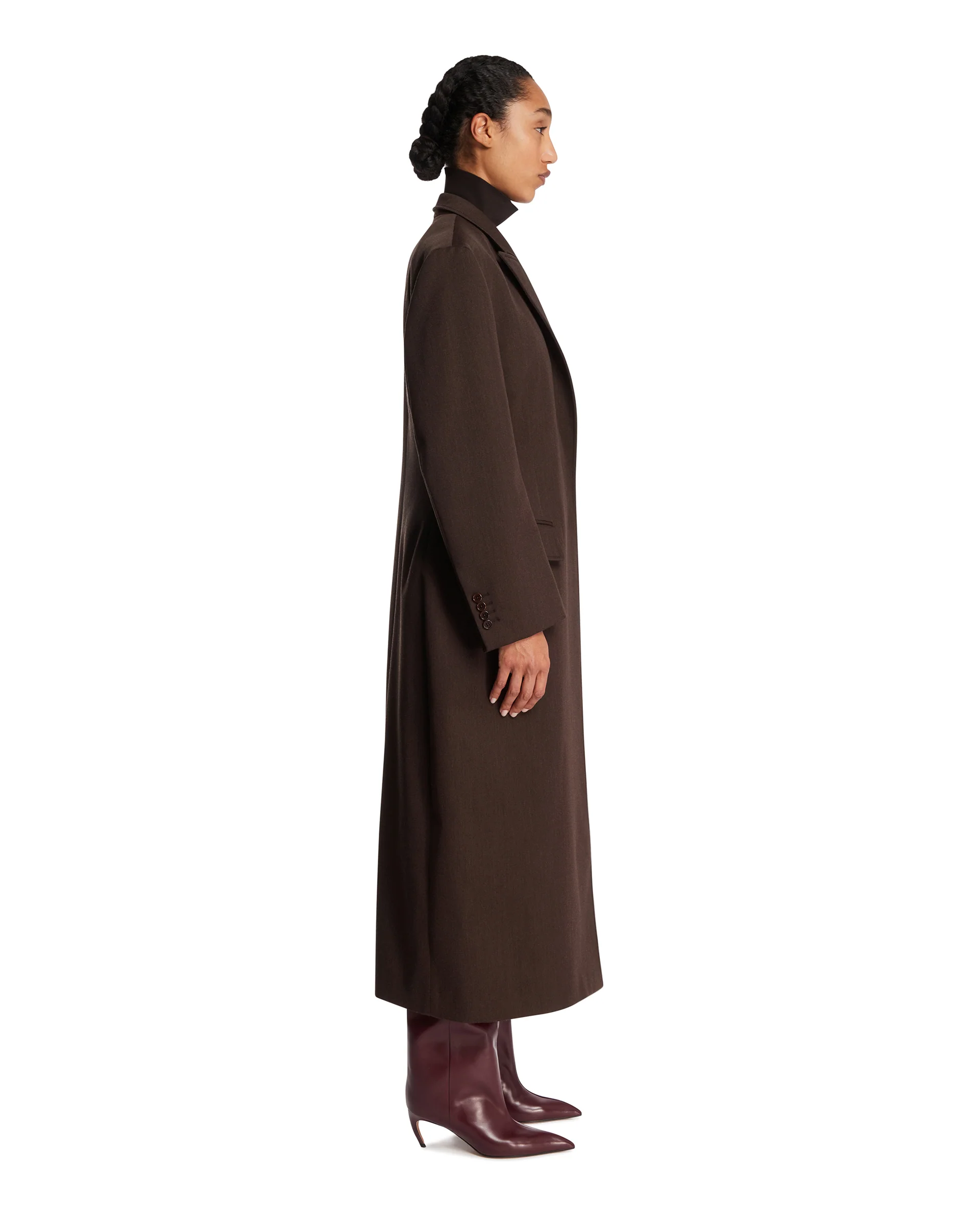 Cappotto Anouk In Lana Marrone - Image 4