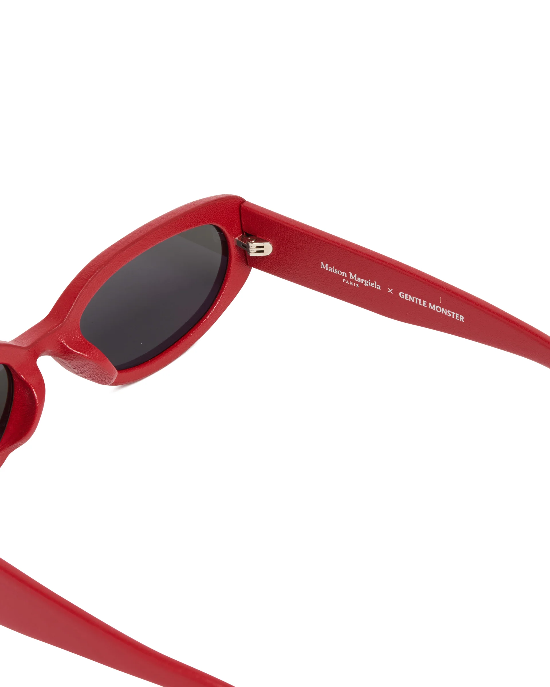 Maison Margiela x Gentle Monster Occhiali Da Sole MM206 Leather LR1 Rossi - Image 5