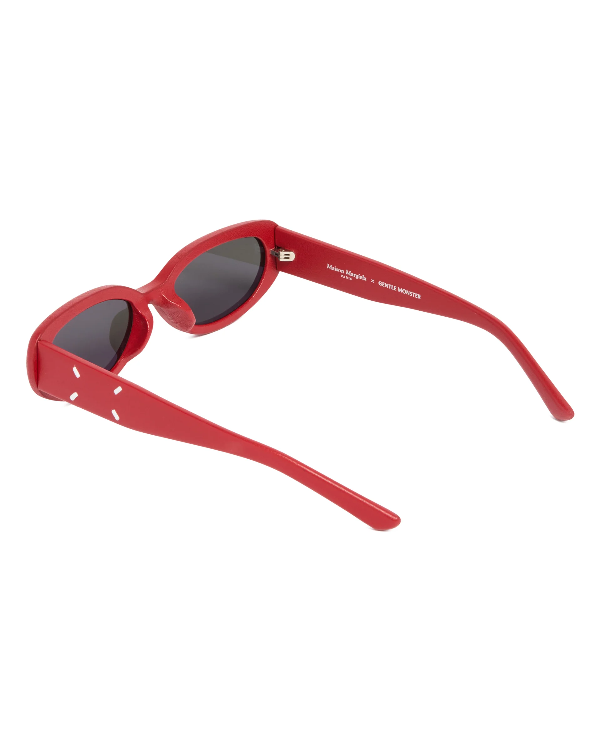 Maison Margiela x Gentle Monster Occhiali Da Sole MM206 Leather LR1 Rossi - Image 7