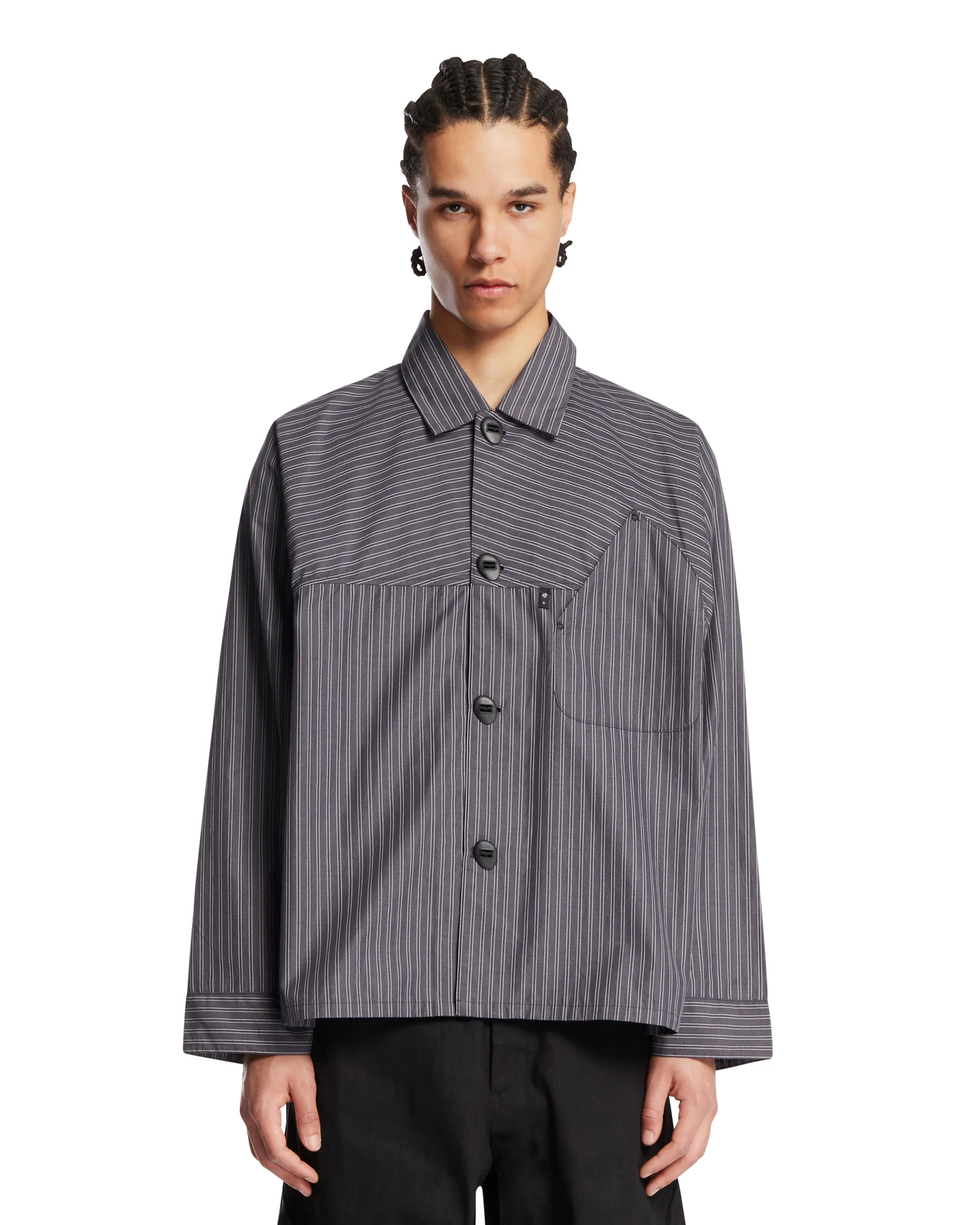 Camicia Retroreflective A Righe Grigia