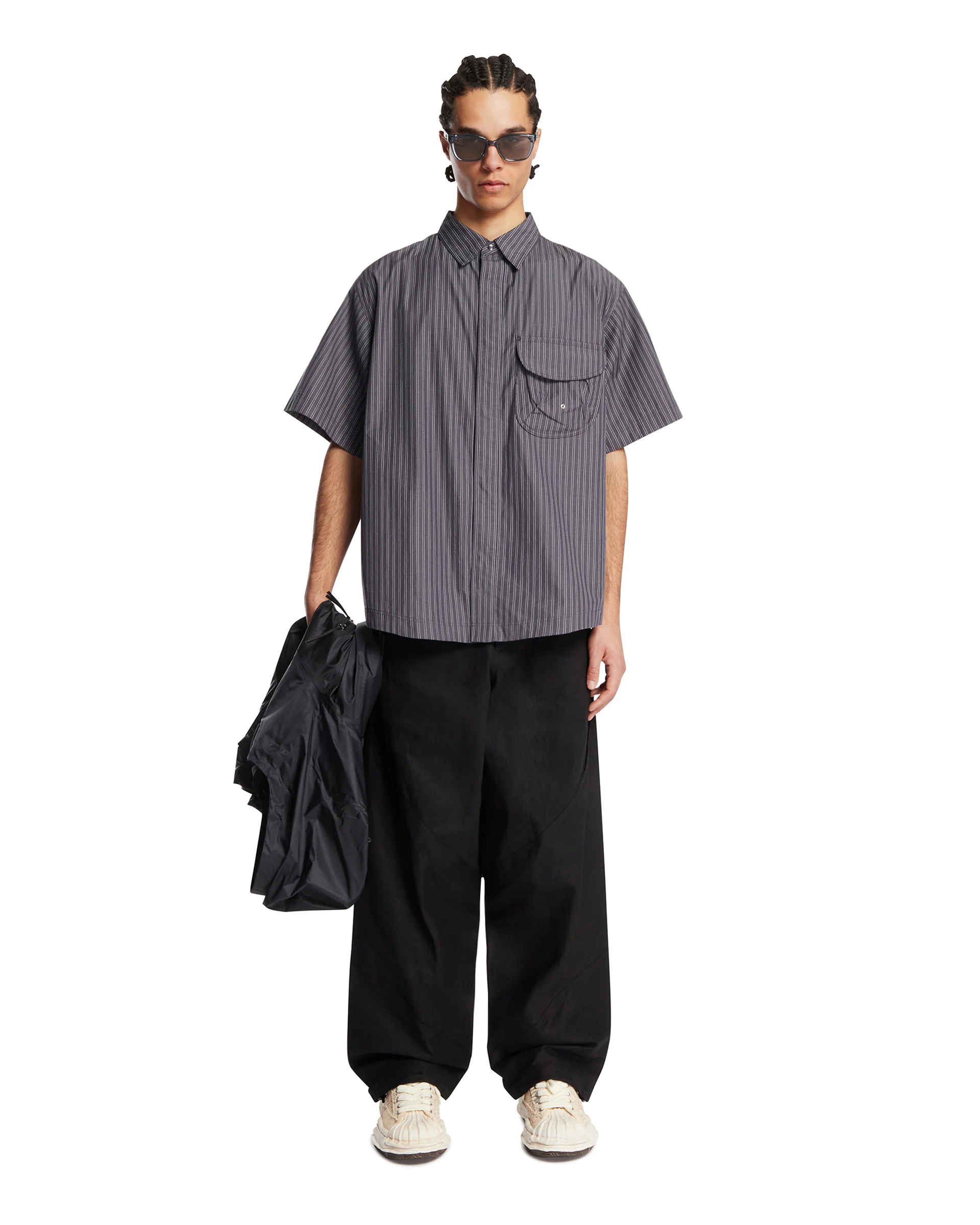 Camicia Camp A Righe Grigia - Image 3