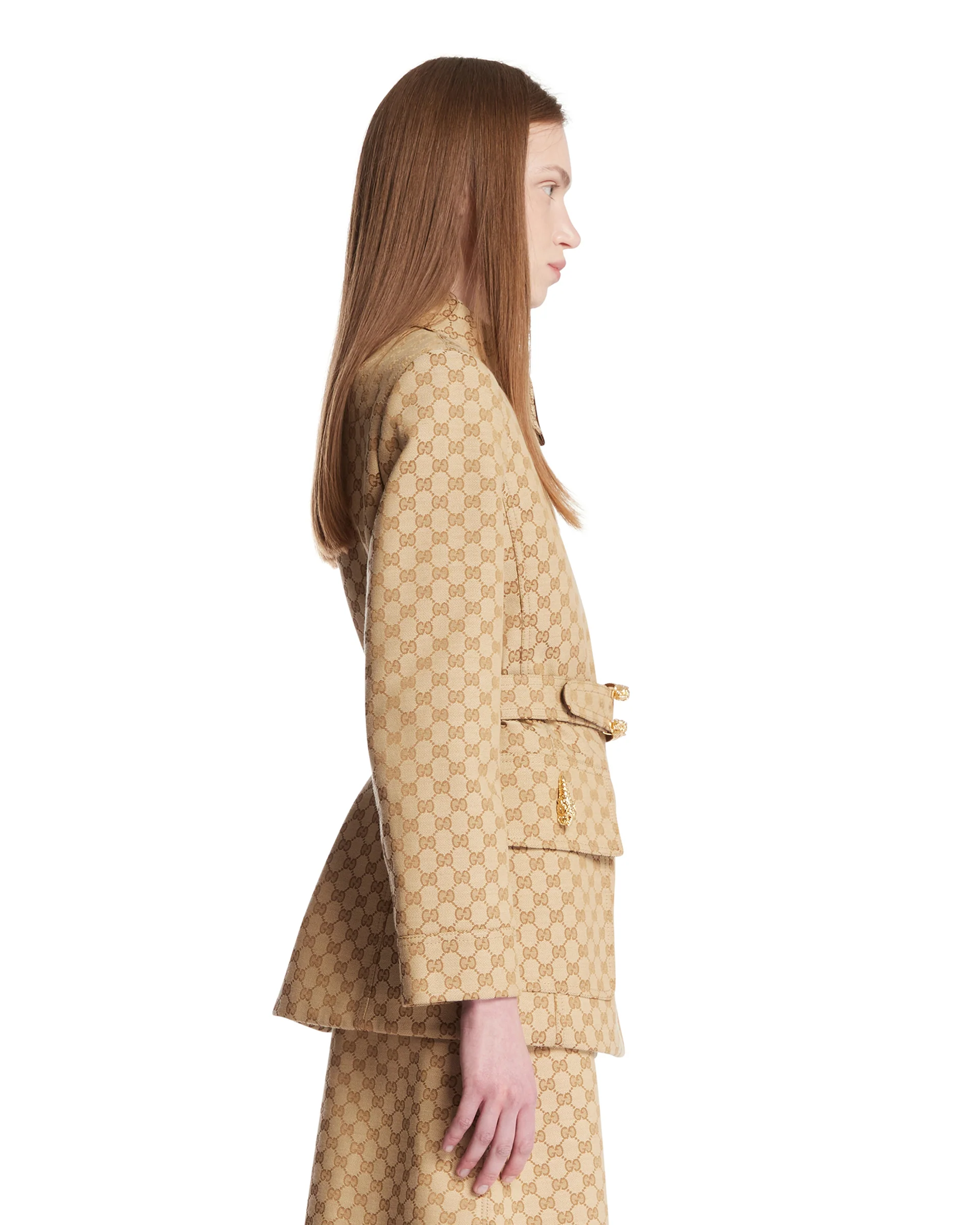 Giacca GG Con Cintura Beige - Image 4