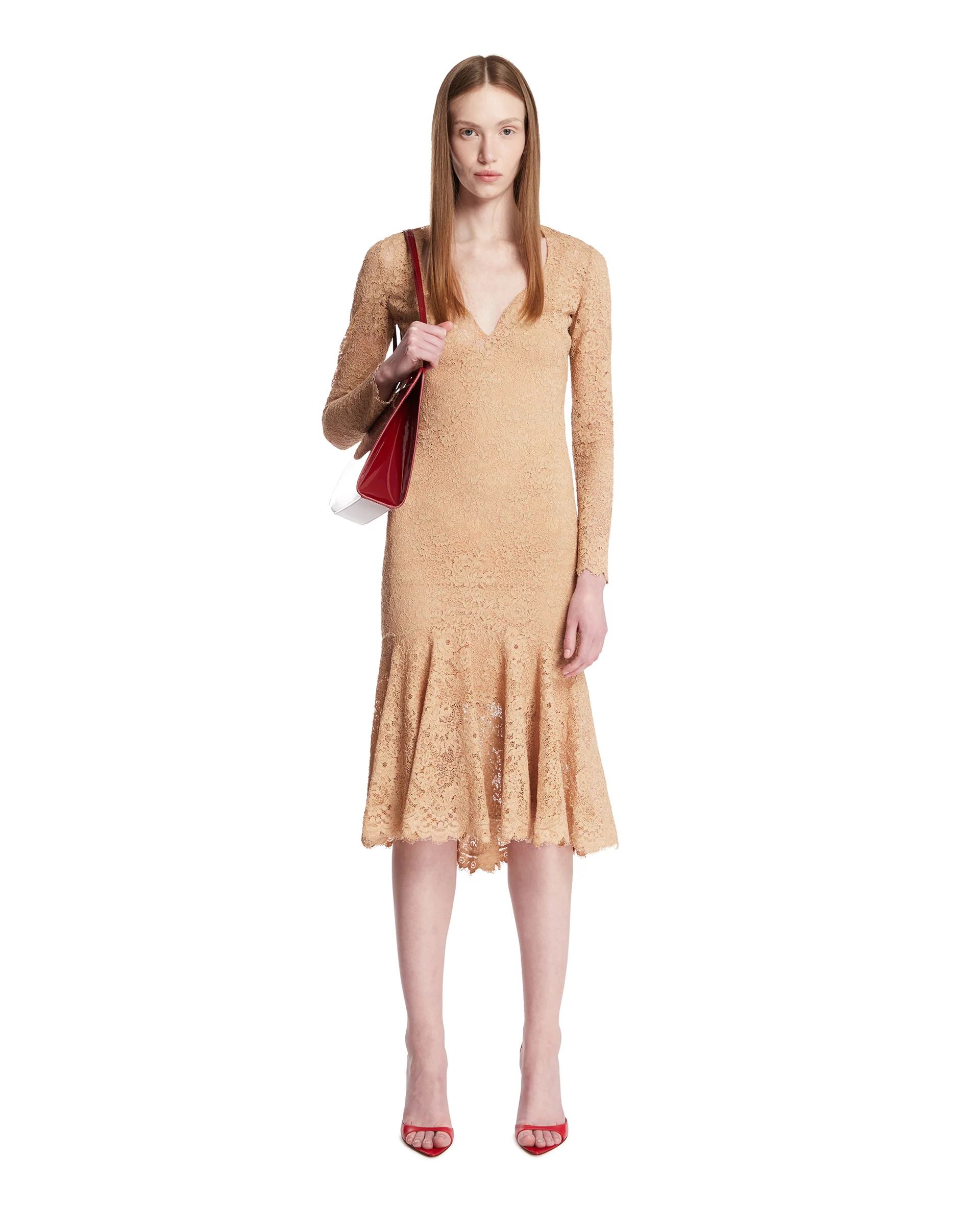 Abito In Pizzo GG Beige - Image 3