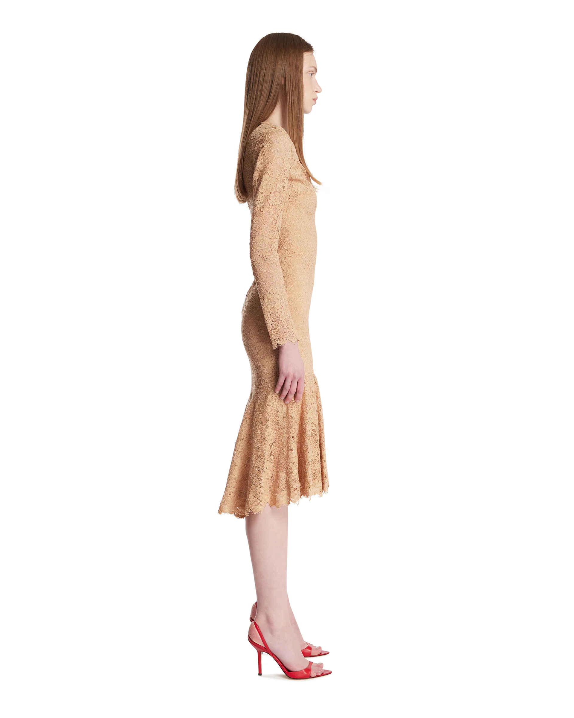 Abito In Pizzo GG Beige - Image 4