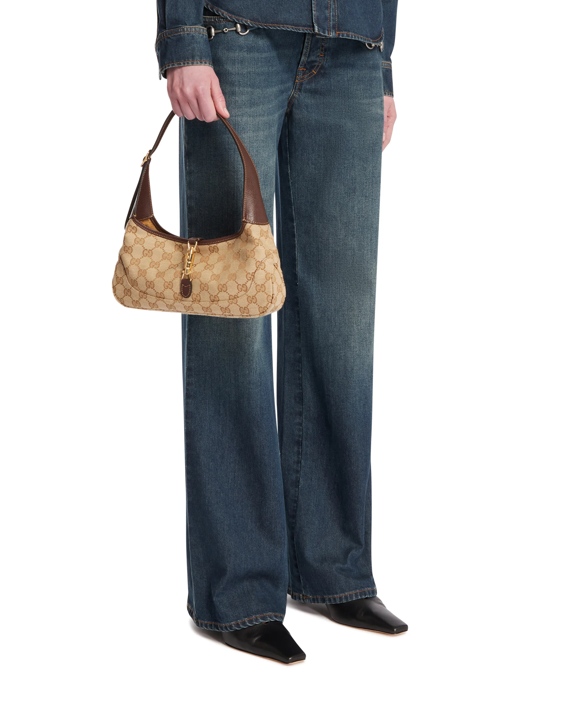 Borsa A Spalla Jackie Slim Piccola Beige - Image 3
