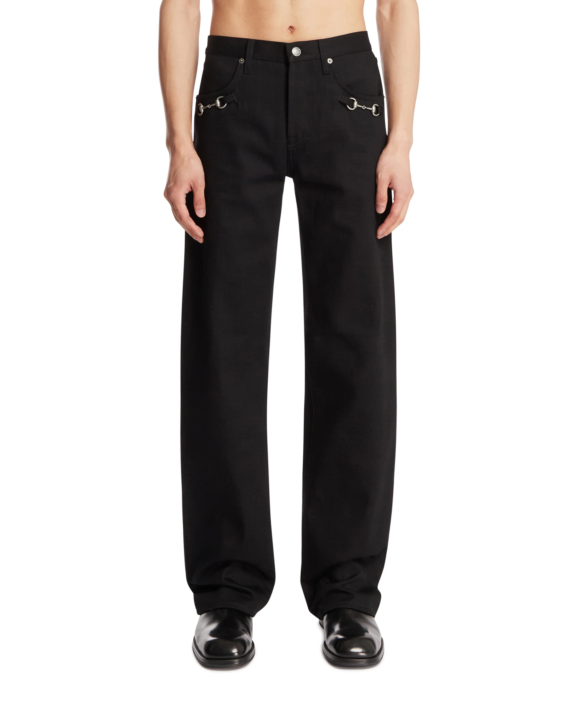 Pantaloni Con Morsetto Neri