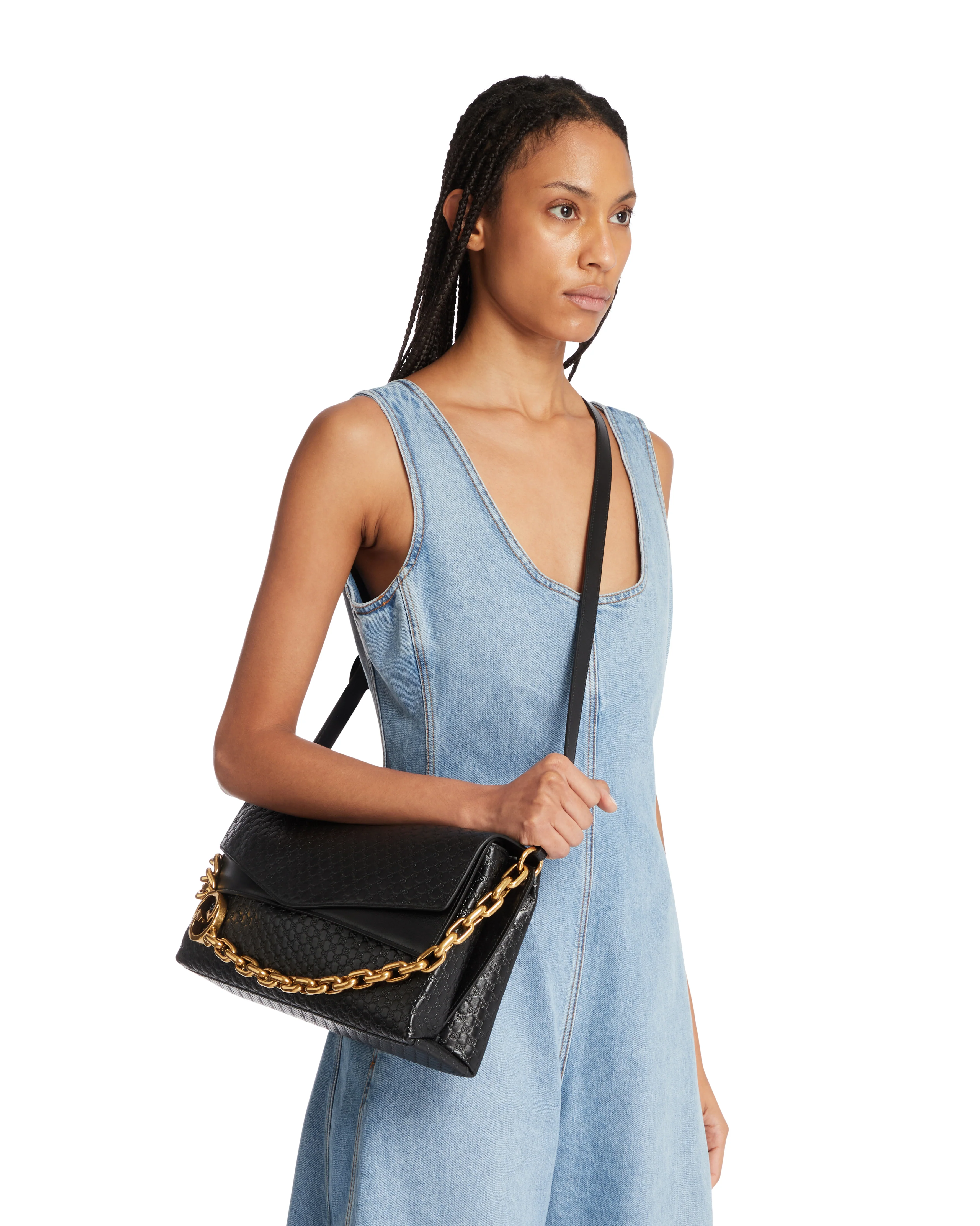 Borsa Con Catena Nera Grande - Image 3