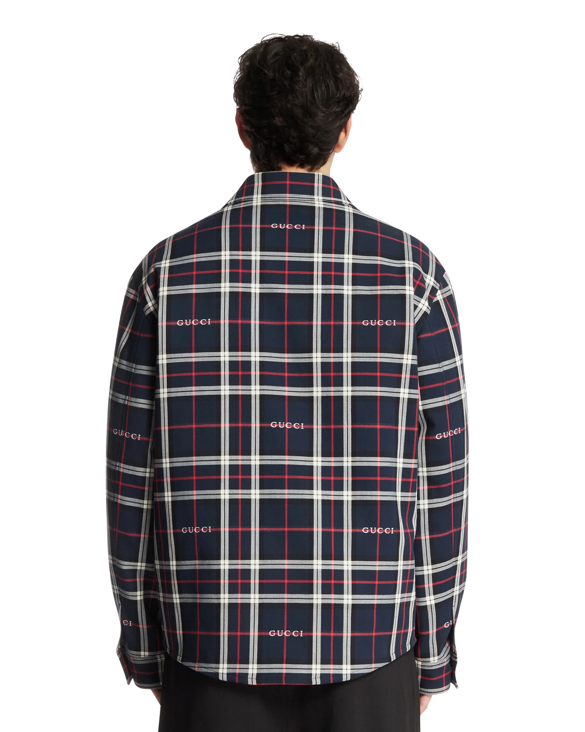 Camicia Imbottita In Tartan Blu - Image 5