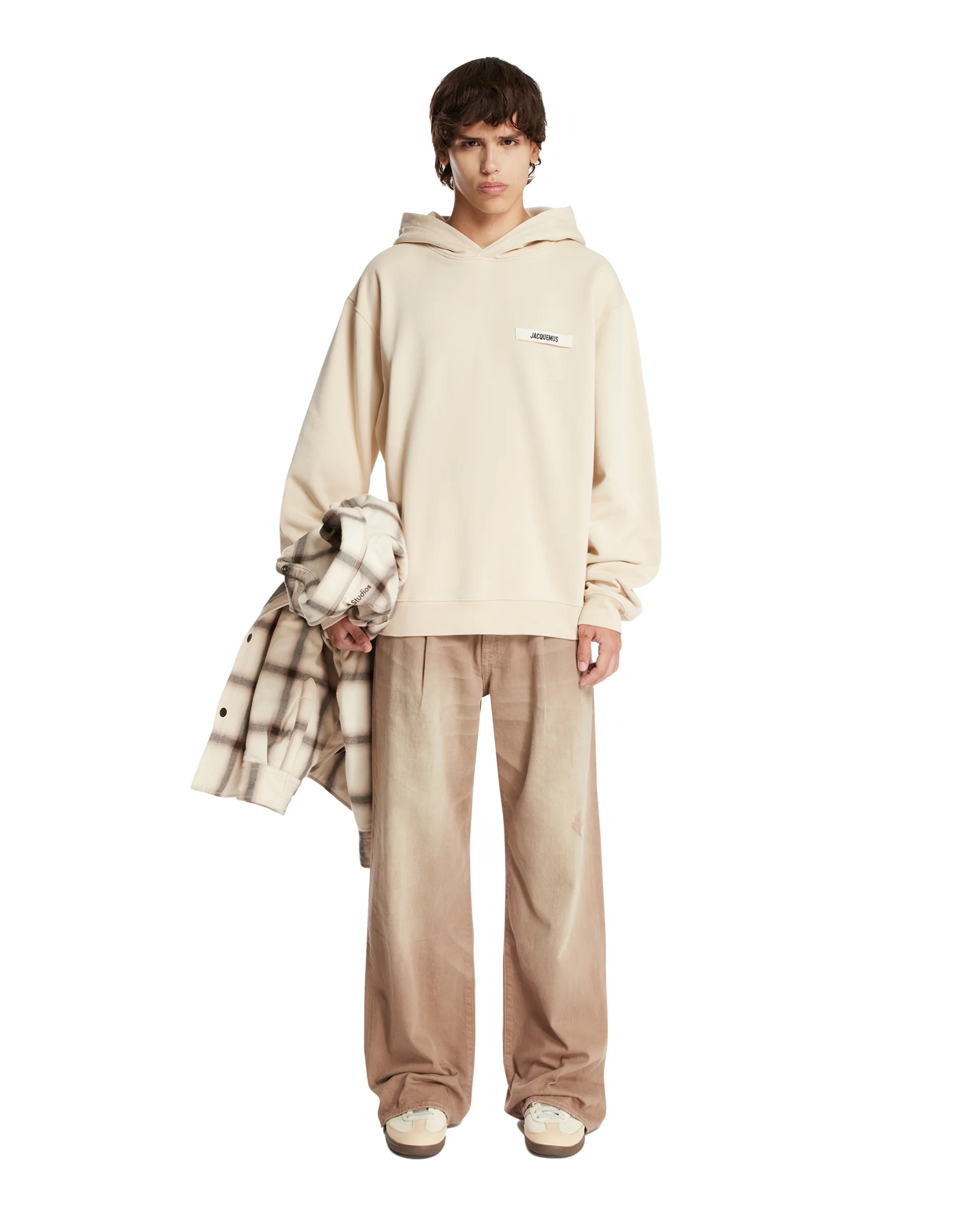 Felpa Le Hoodie Gros Grain Beige - Image 3