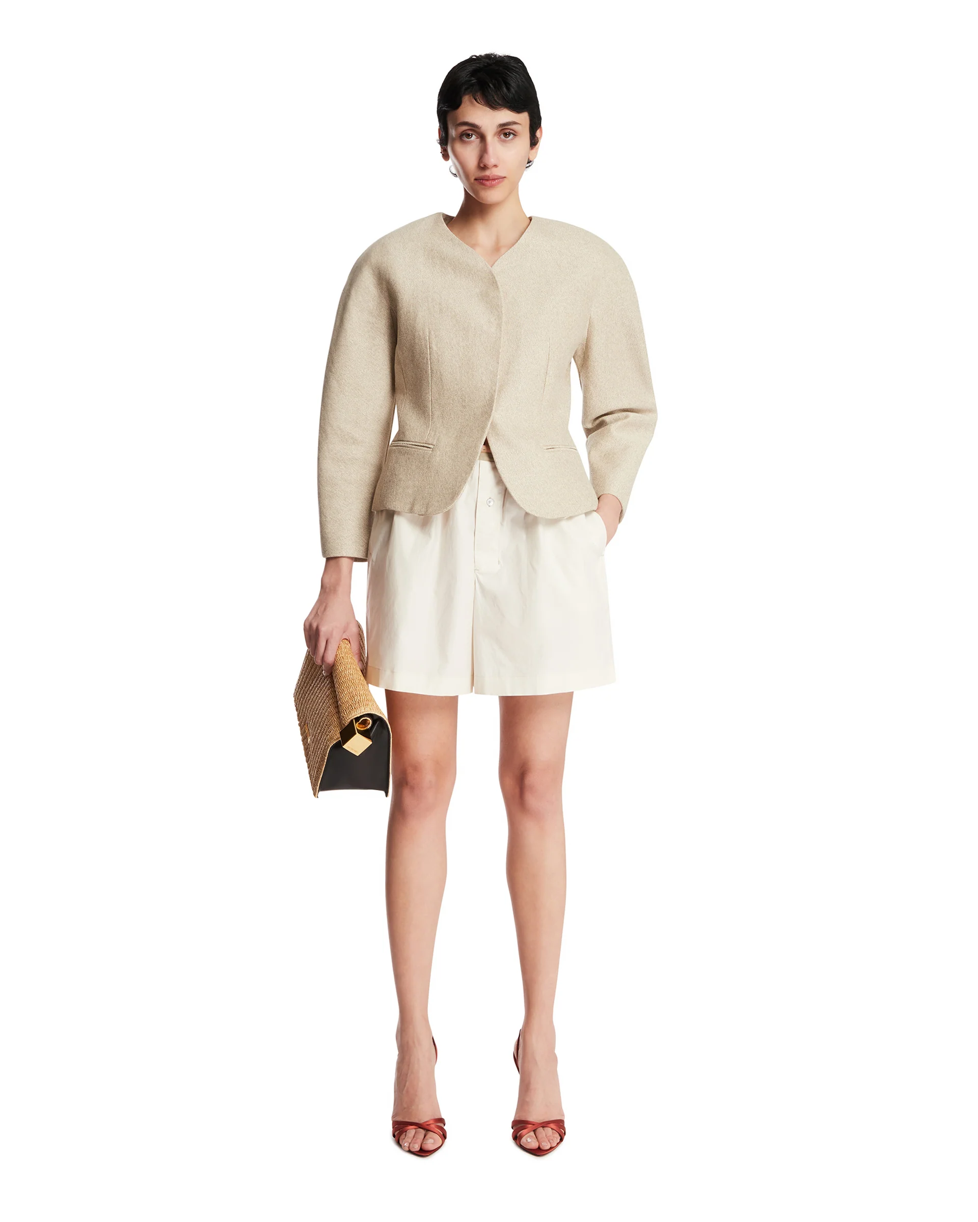 Giacca Mini Ovalo Beige - Image 3