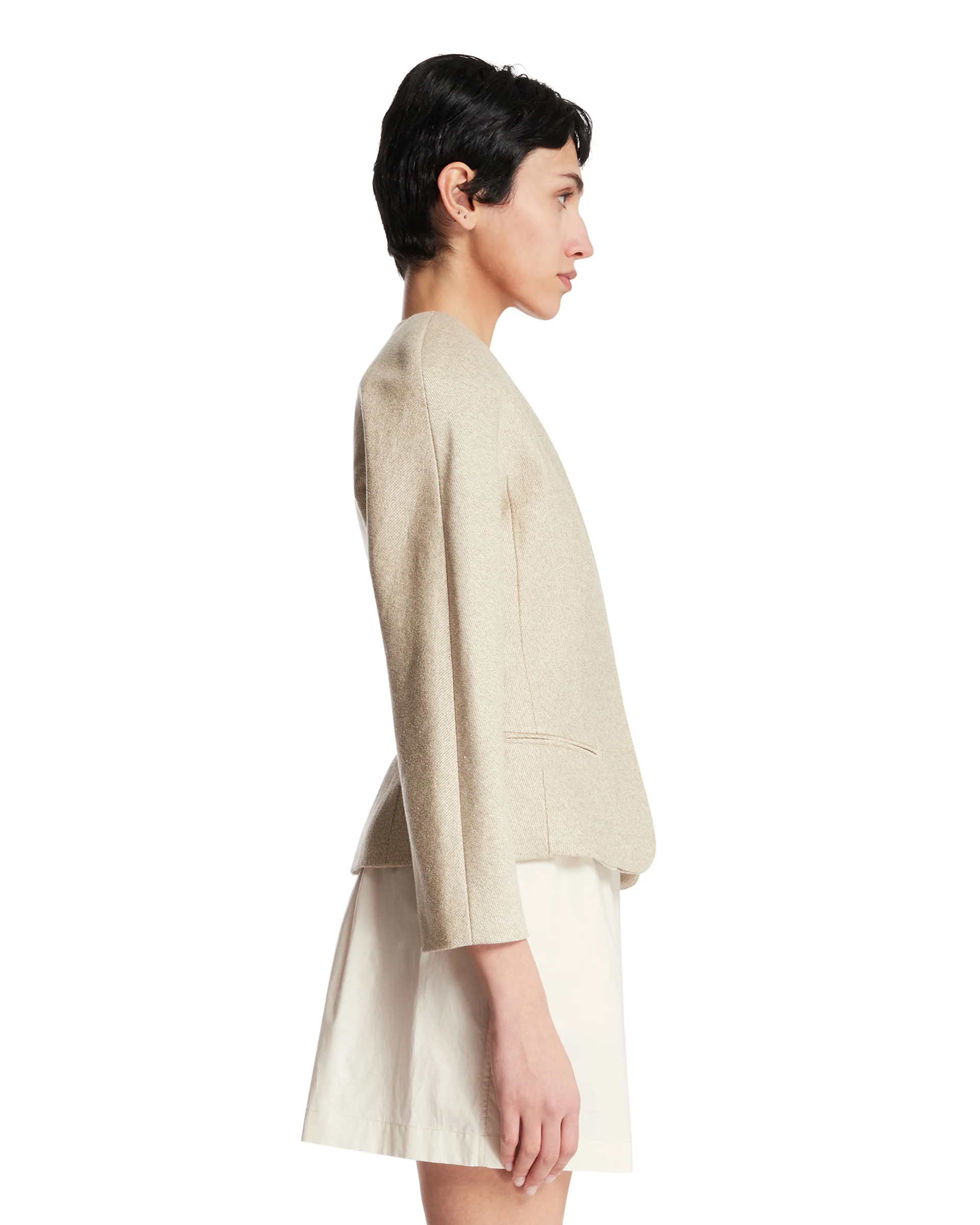 Giacca Mini Ovalo Beige - Image 4