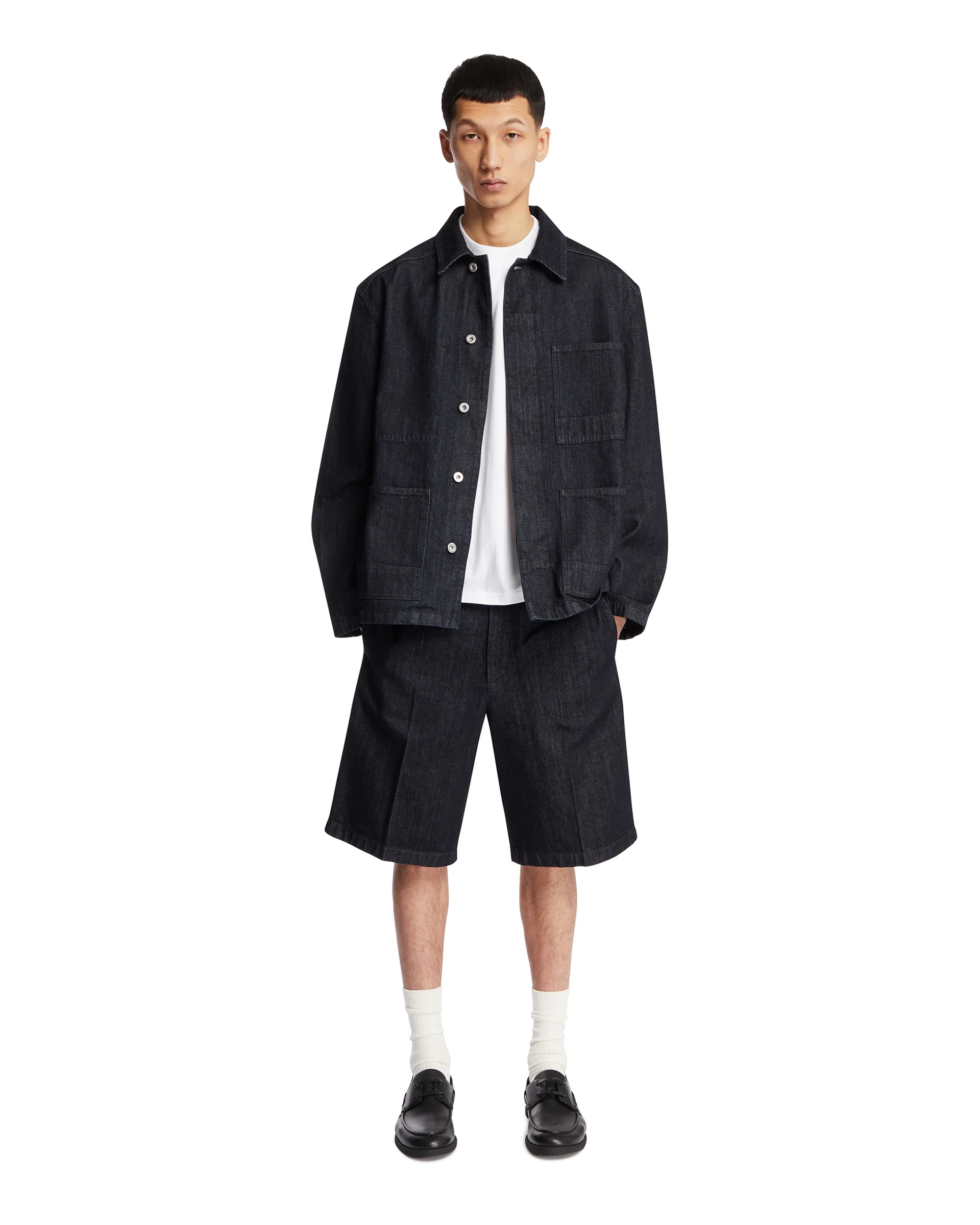 Shorts In Denim Leggero Blu - Image 3
