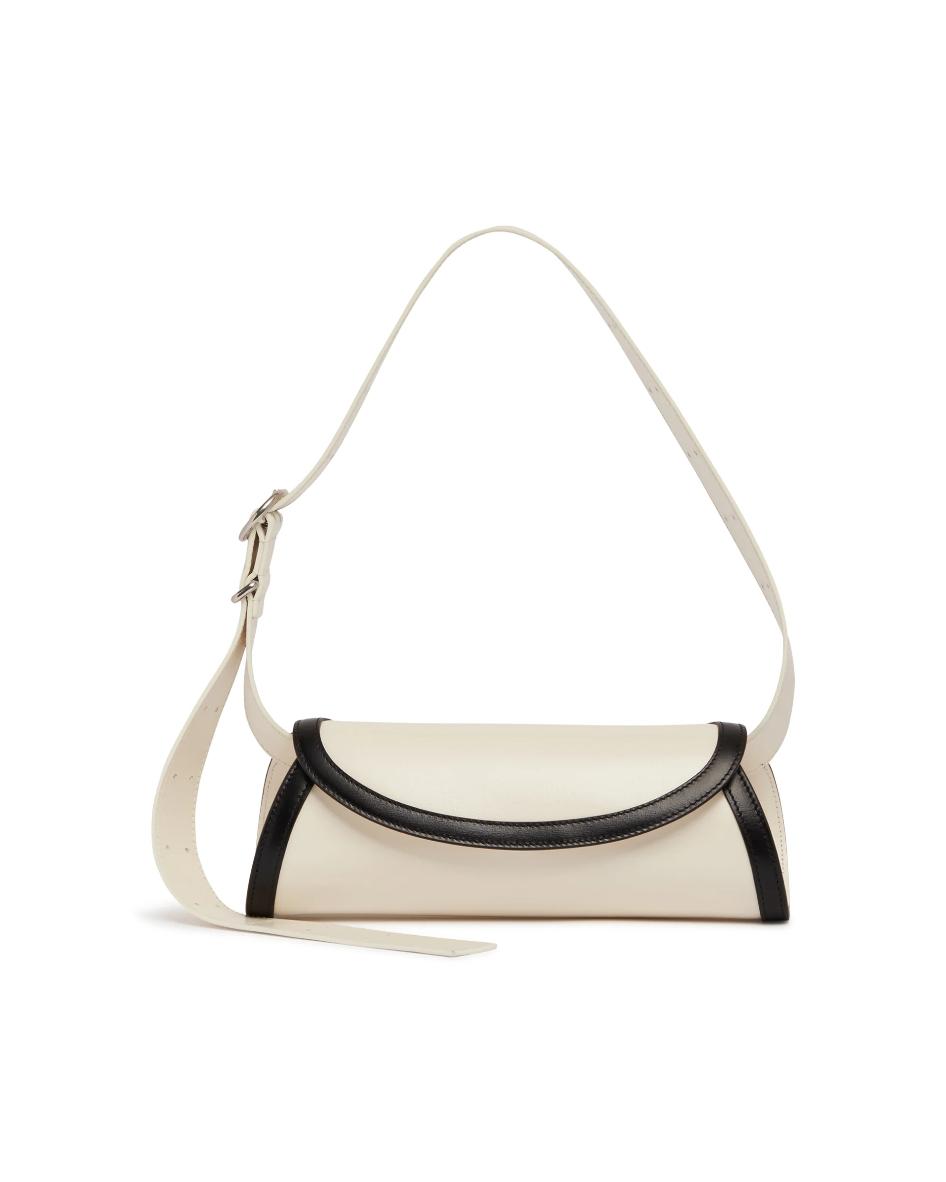 Borsa Cannolo Piccola In Pelle Bianca - Image 2