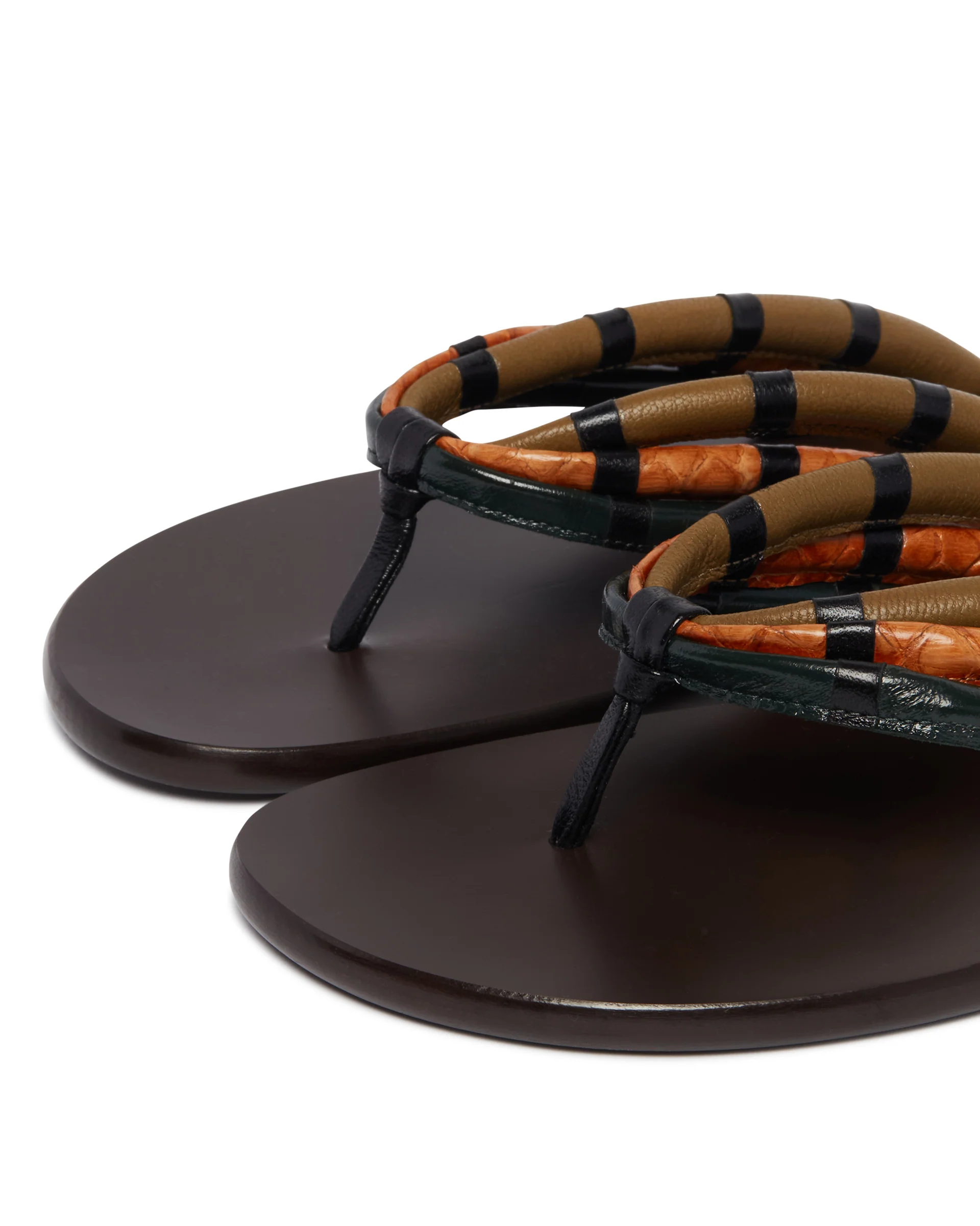 Sandali Infradito In Pelle Marroni - Image 6