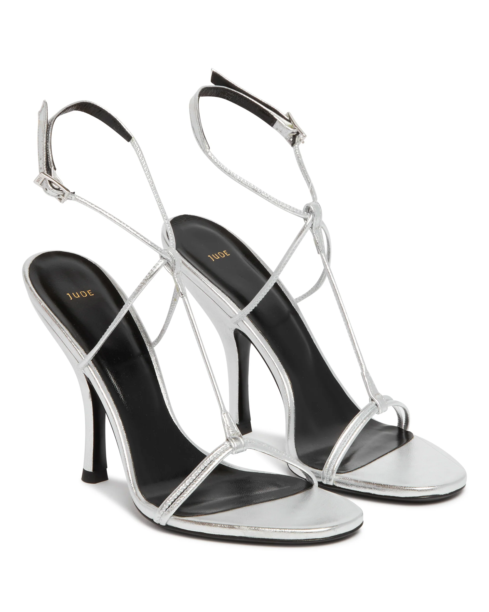 Sandali Mixer In Pelle Argentati - Image 3