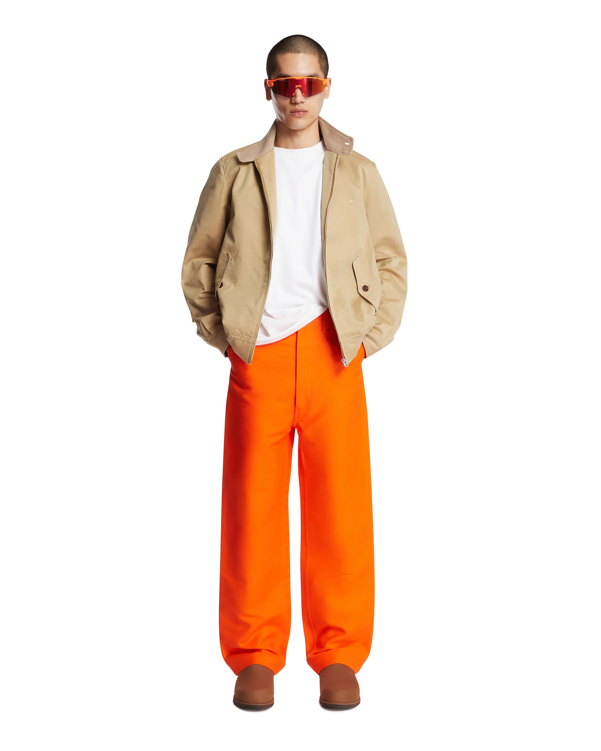 Giacca A Collo Alto Beige - Image 3