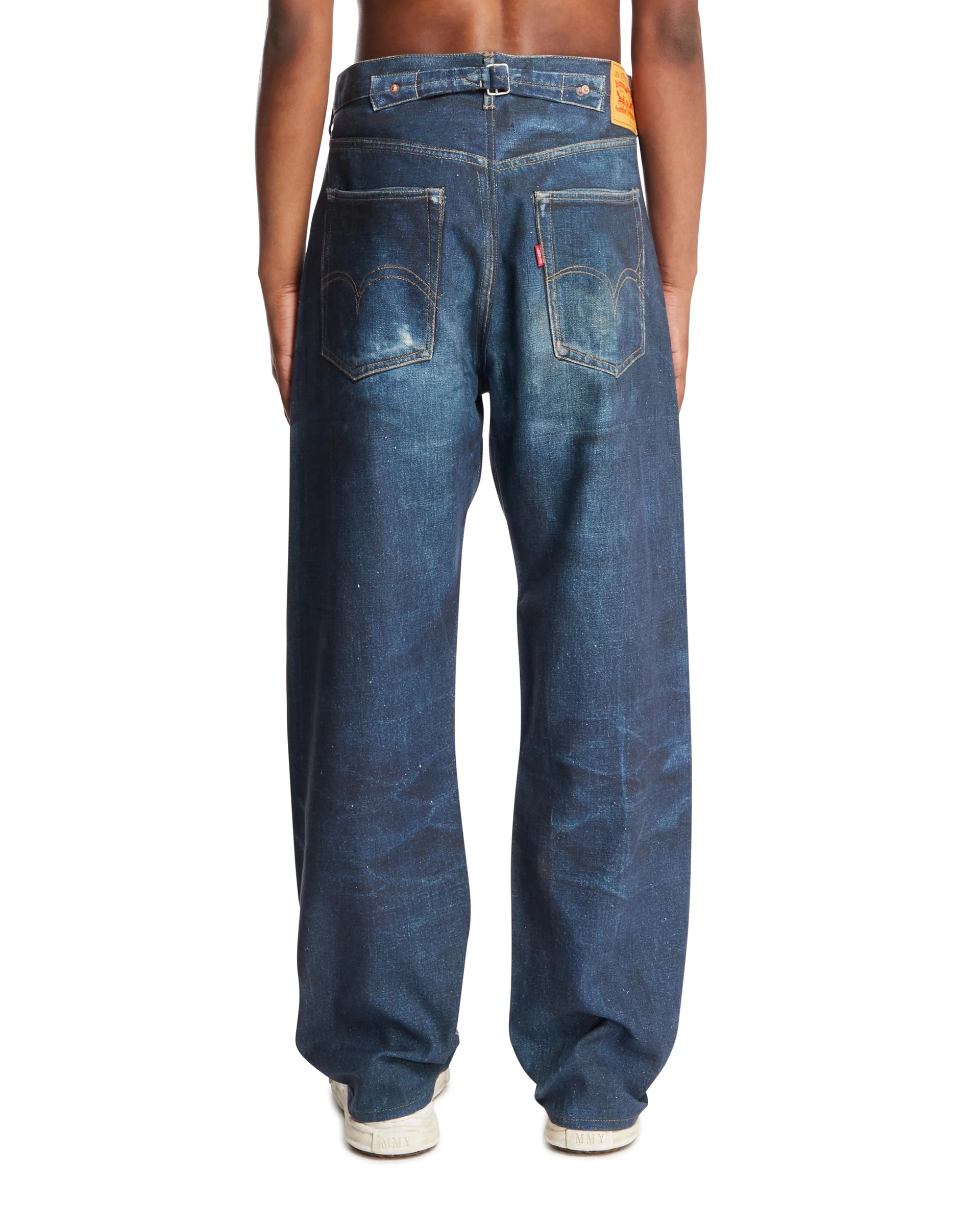 Jeans Regolabili Trompe L'oeil Blu - Image 5