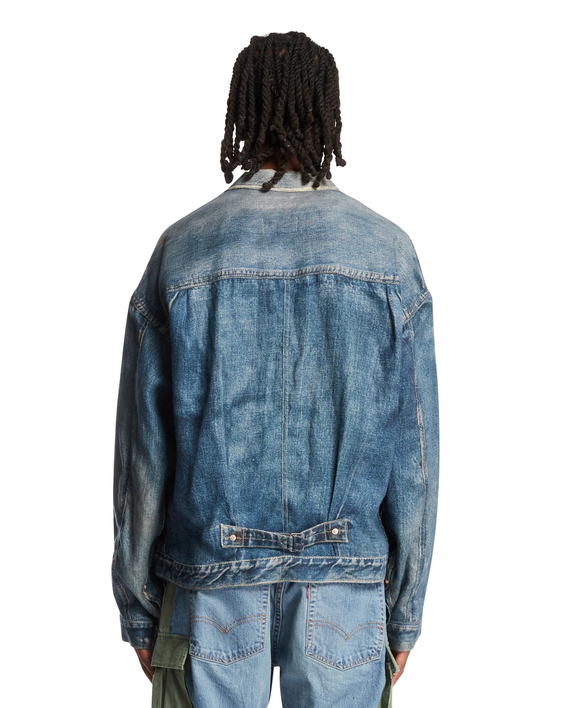 Giacca In Denim Di Lino Blu - Image 5