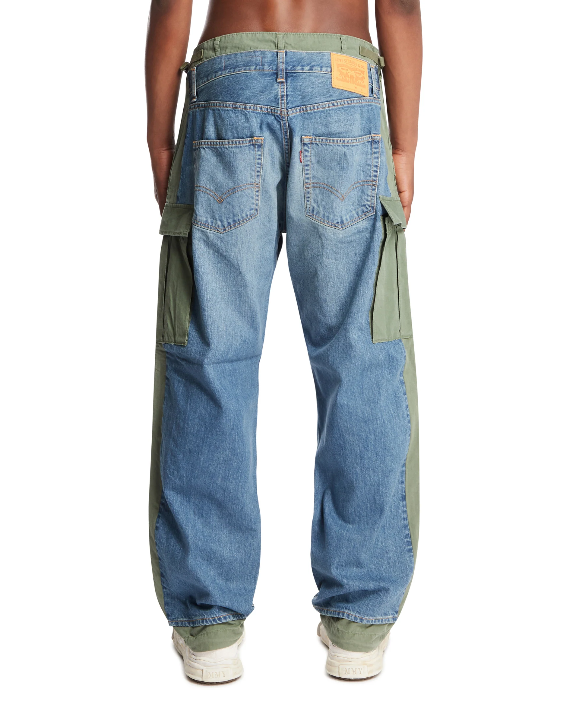 Jeans A Pannelli Verdi - Image 5