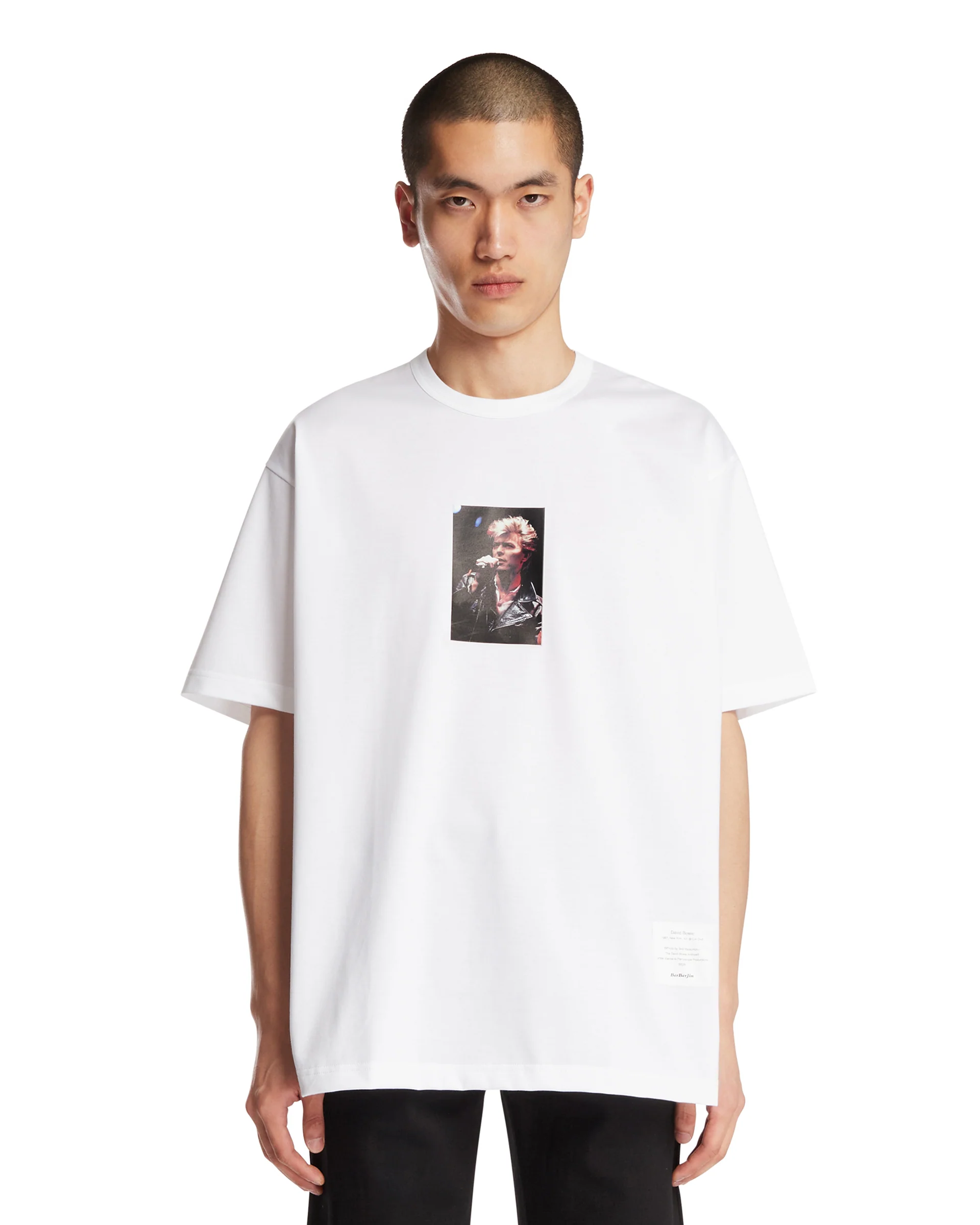 T-Shirt Stampata In Cotone Bianca