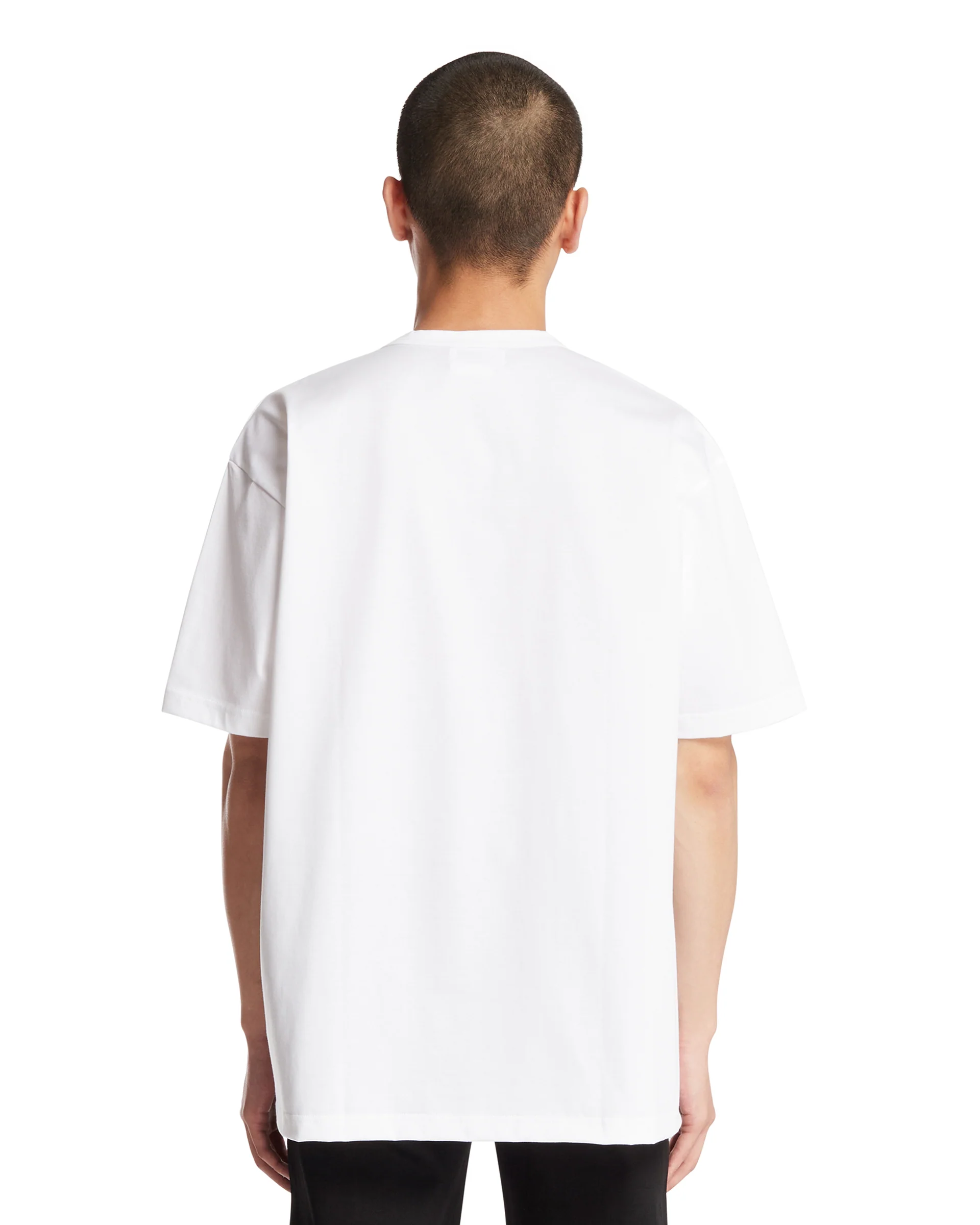 T-Shirt Stampata In Cotone Bianca - Image 5