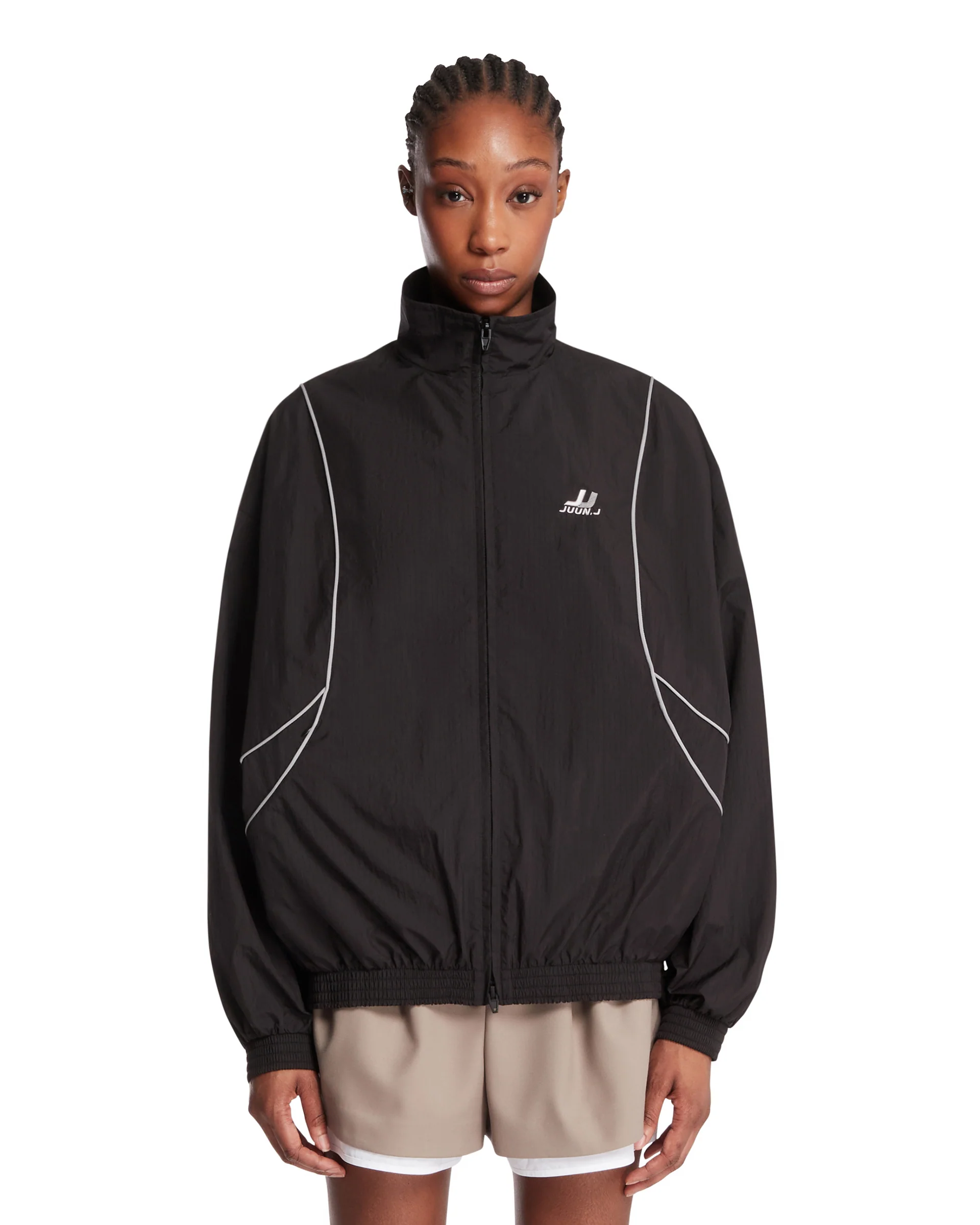 Track Jacket Con Logo Nera