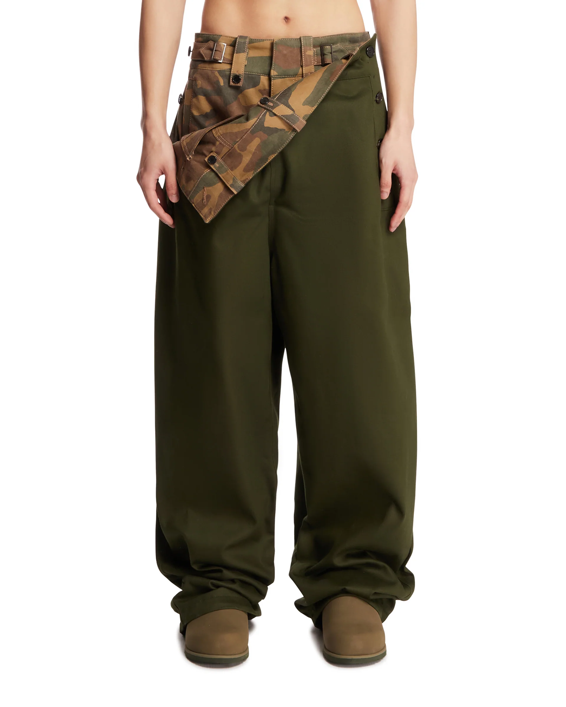 Pantaloni Con Pannello Verdi