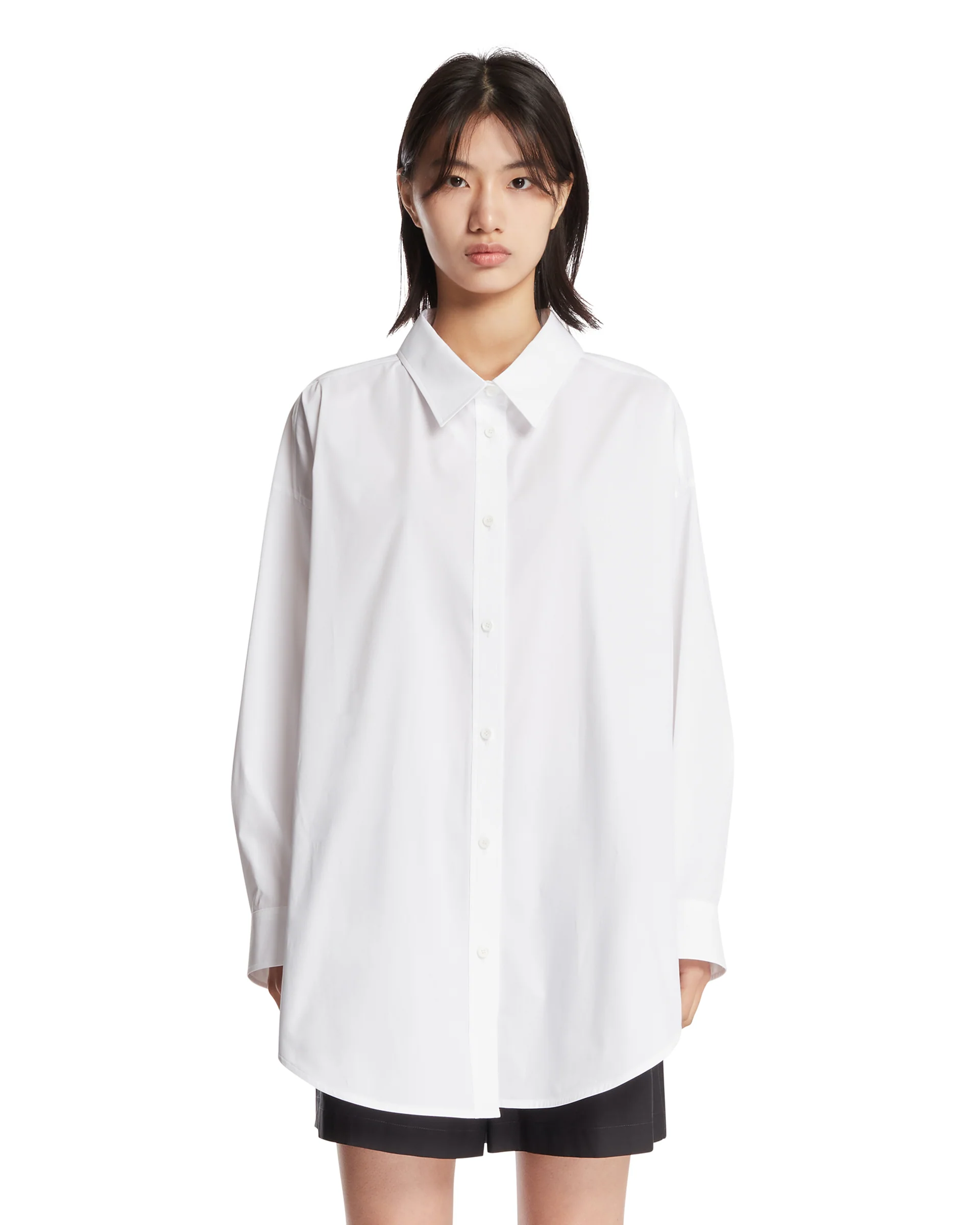 Camicia Con Doppia Chiusura Bianca