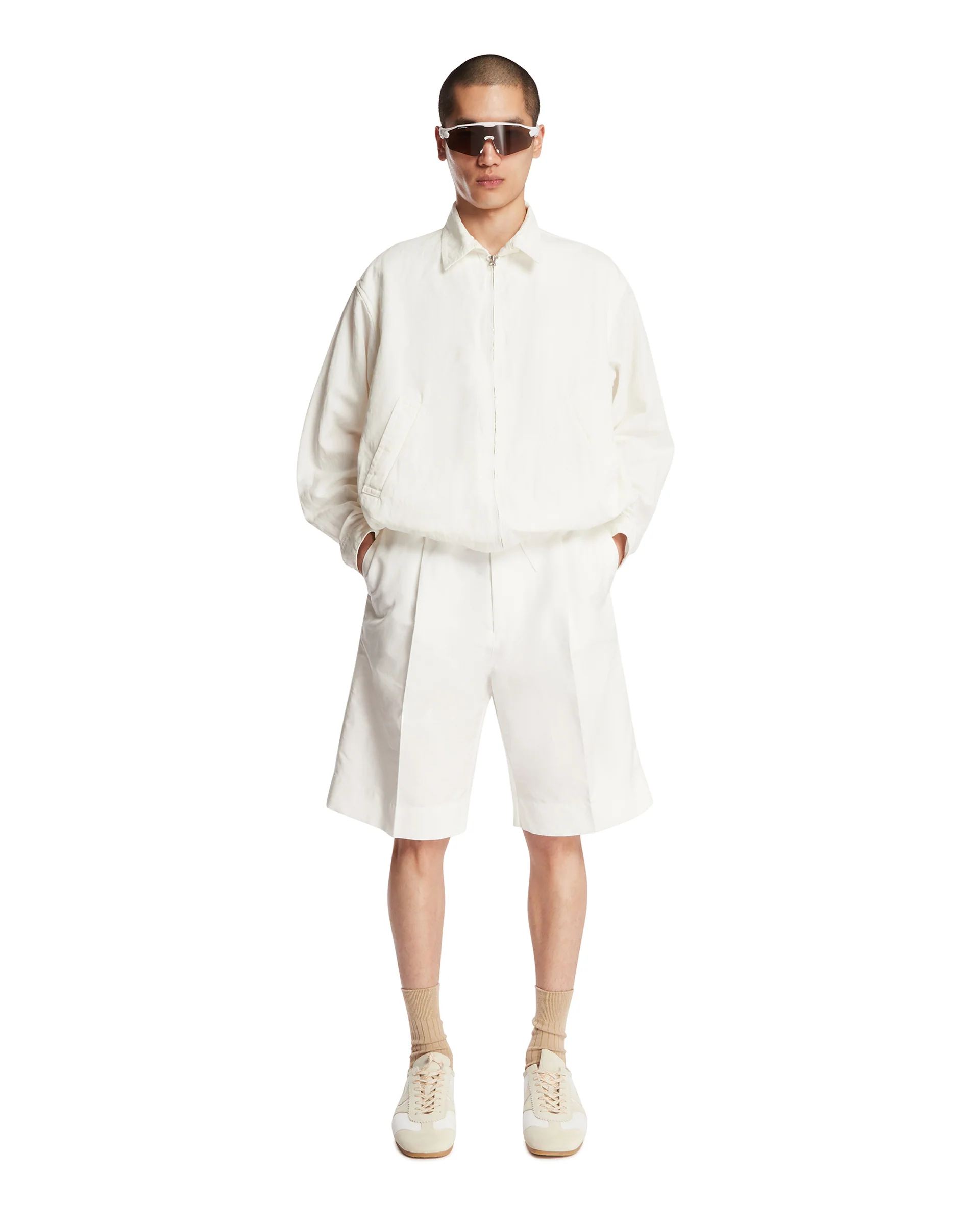 Giacca Gaba Zip Blouson Bianca - Image 3