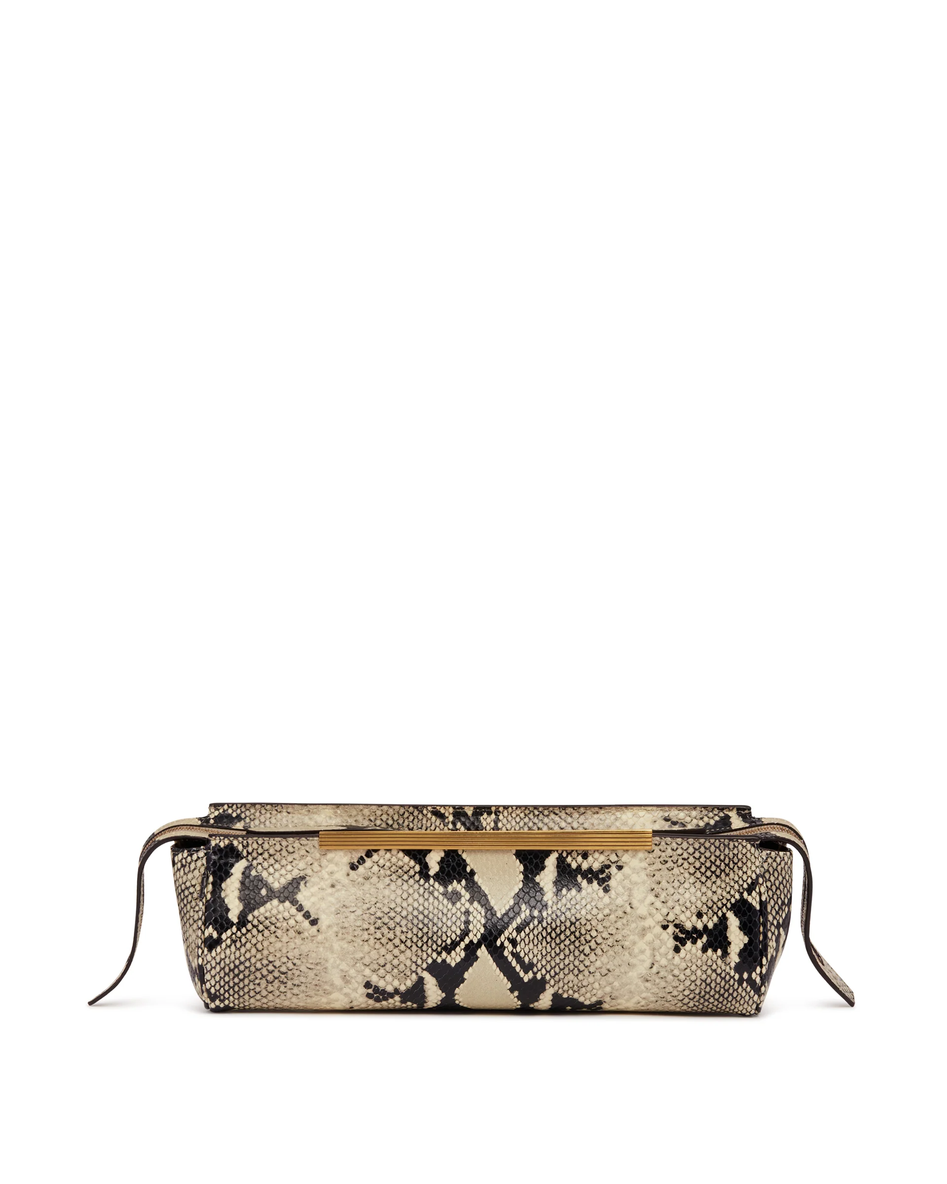 Clutch Stampa Serpente Beige