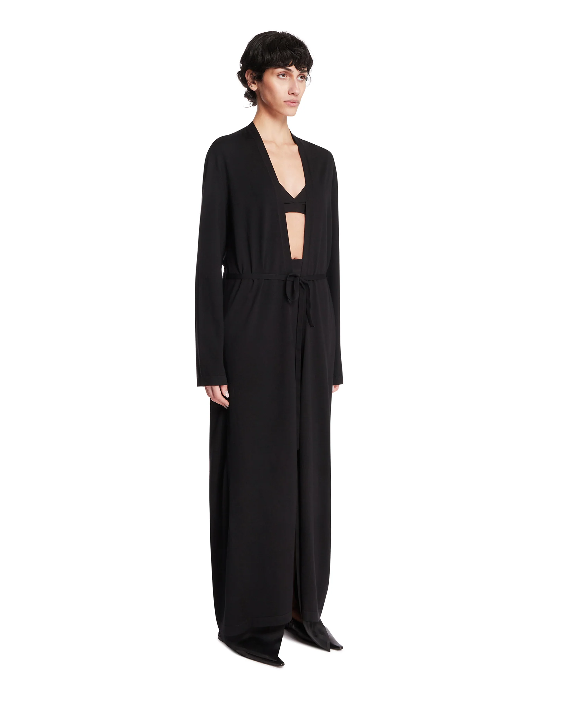 Cardigan Alek Lungo Nero - Image 2