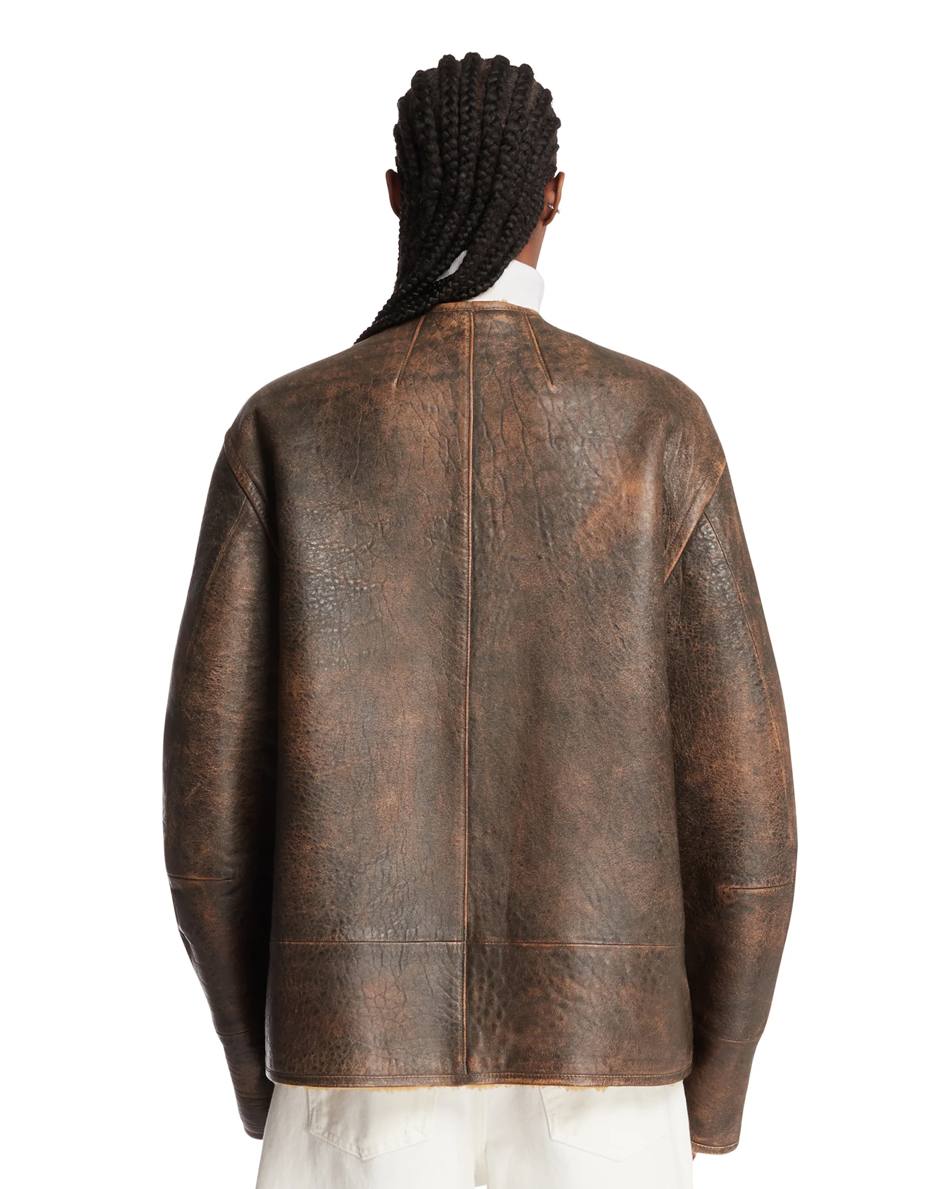Giacca Ruban In Pelle Marrone - Image 5
