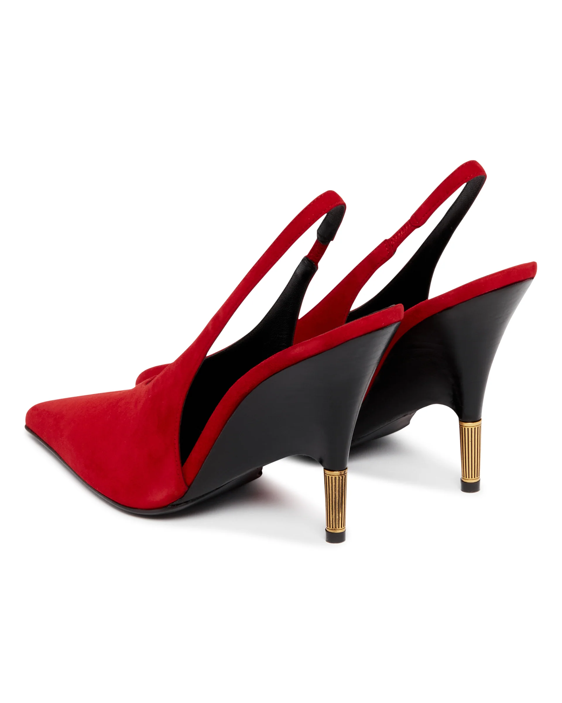 Decollete Bella In Suede Rosse - Image 5