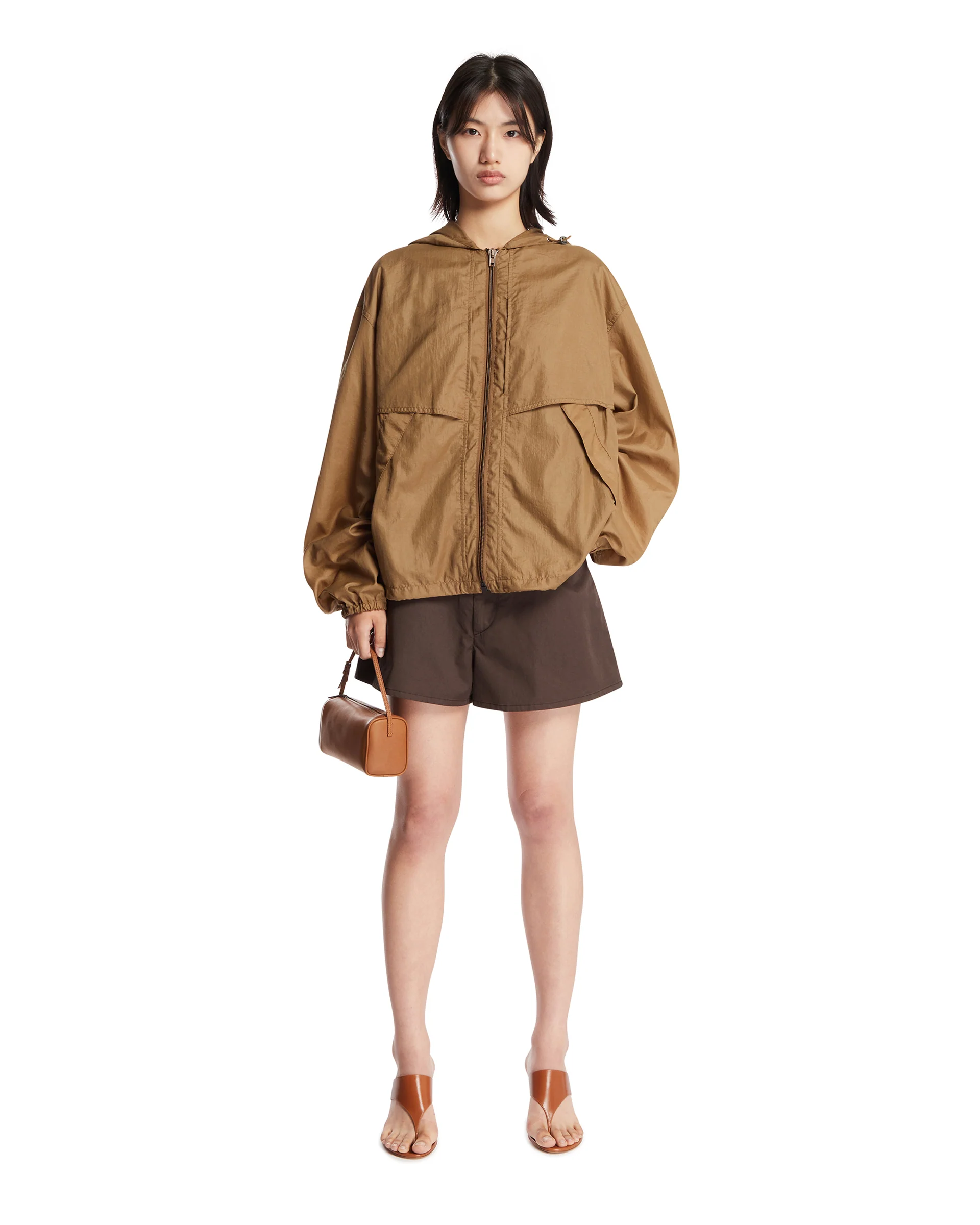 Giacca Con Cappuccio Beige - Image 3