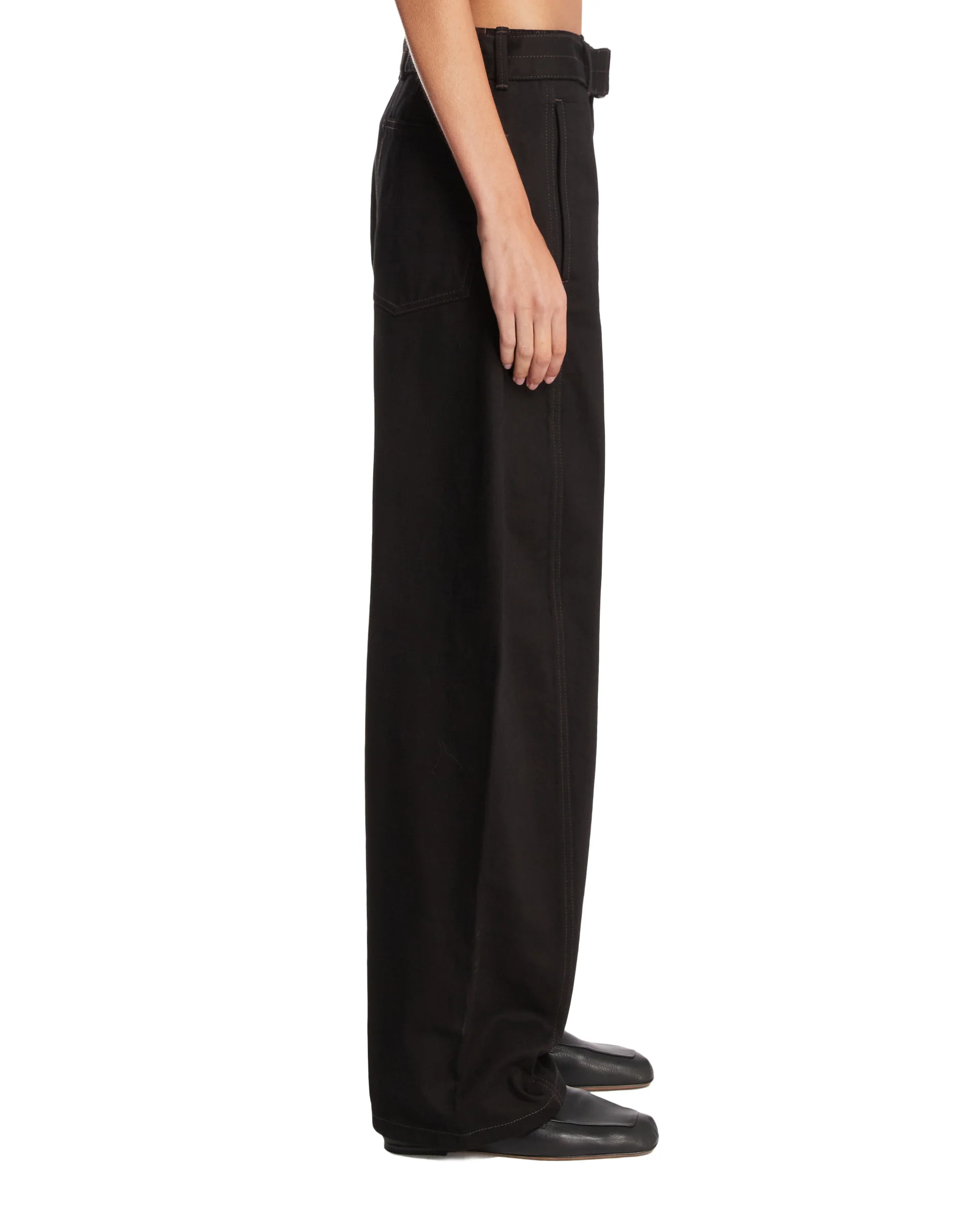 Jeans Curved Con Cintura Neri - Image 4