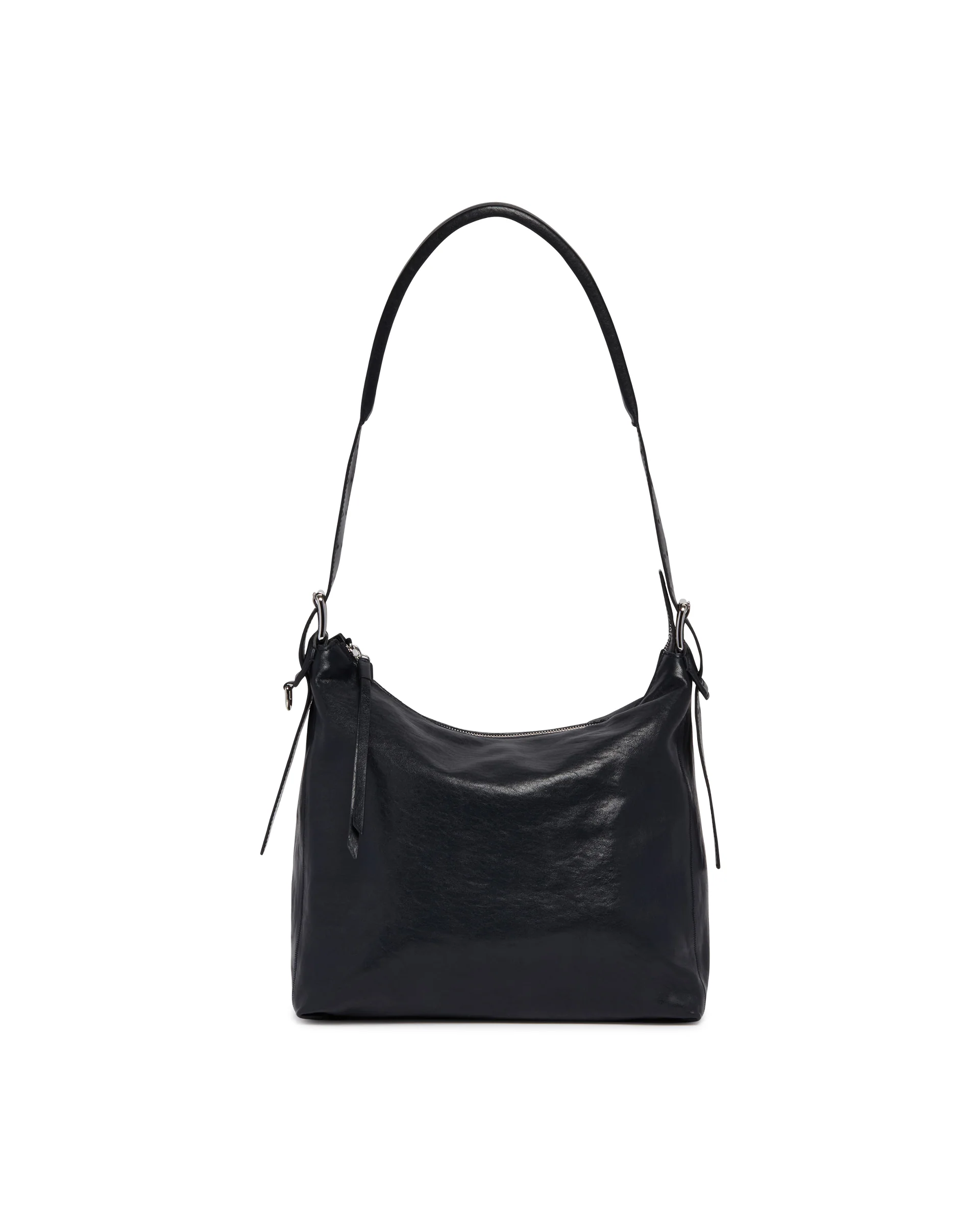Borsa Belted In Pelle Blu - Image 2