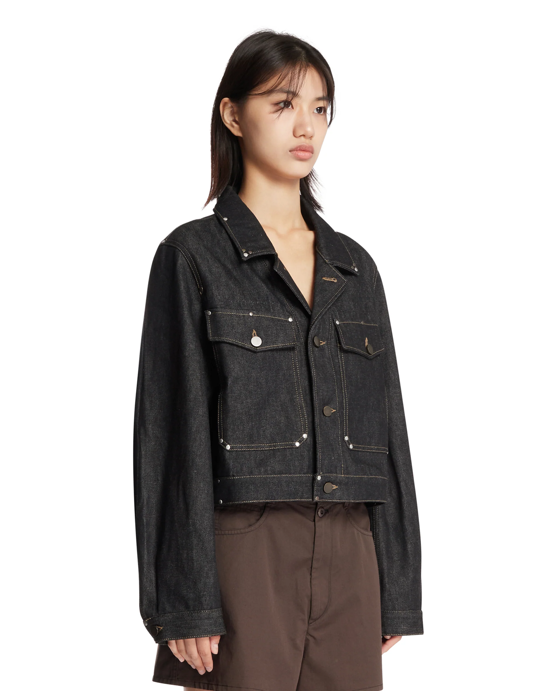 Blouson Jacket In Denim Blu - Image 2