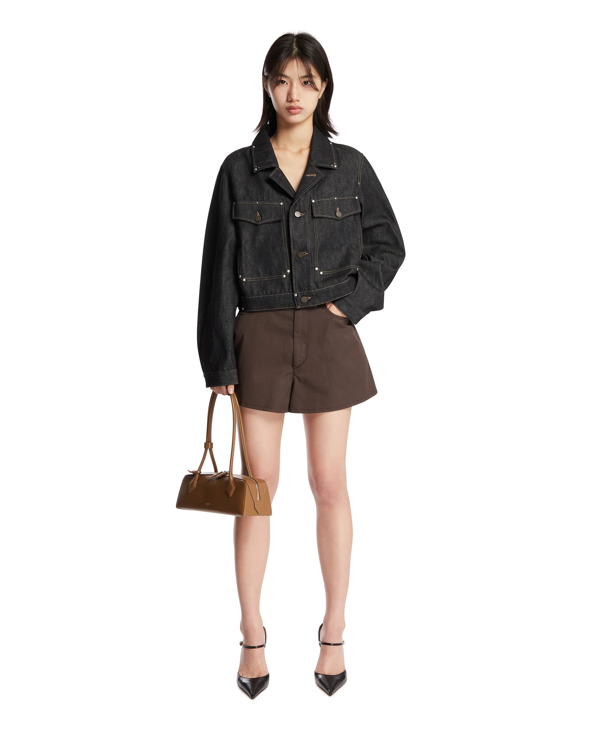 Blouson Jacket In Denim Blu - Image 3