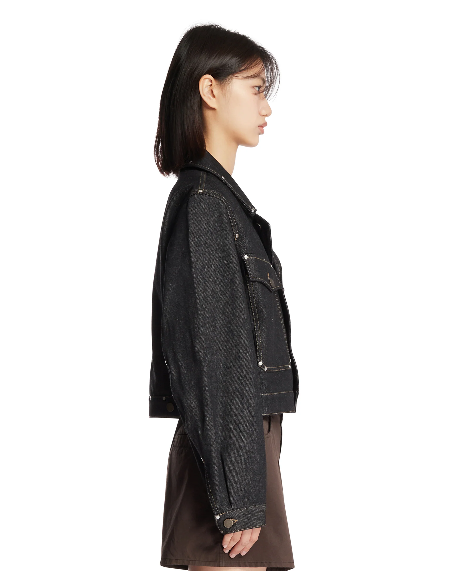 Blouson Jacket In Denim Blu - Image 4